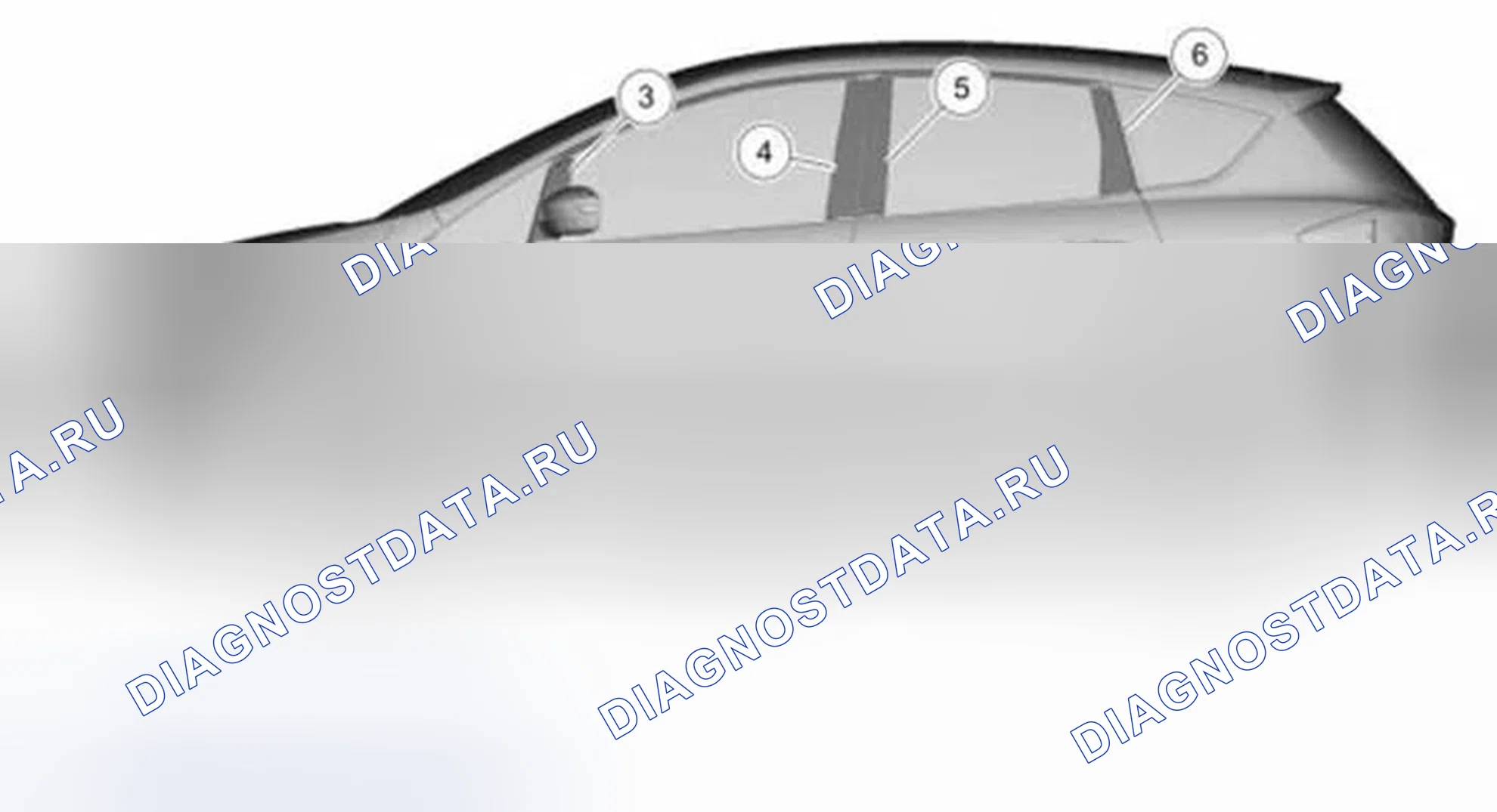 Рис. 67: Внешние пластиковые компоненты. Ford C-MAX II