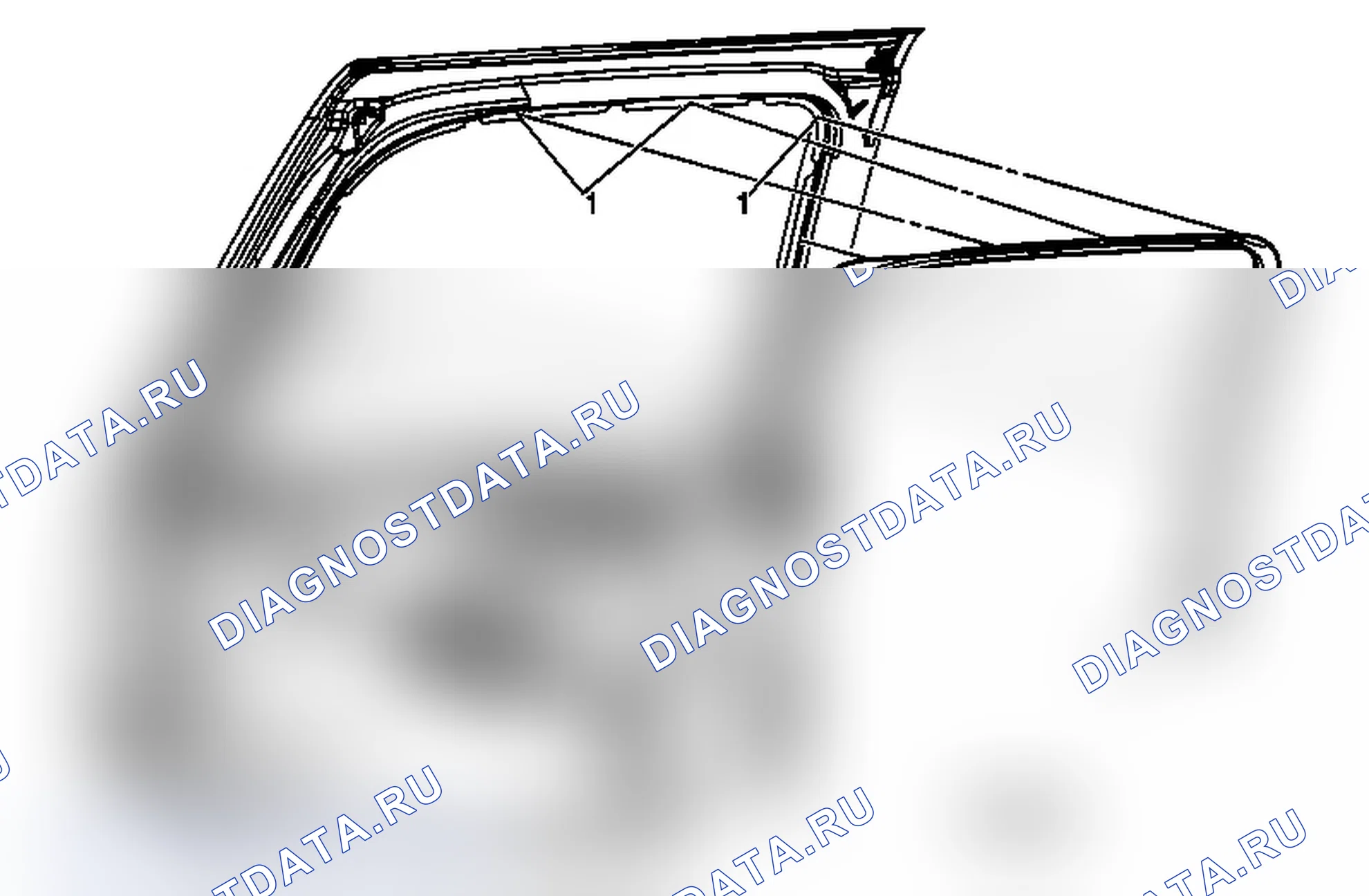 Рис. 77: Замена формовки гарнисажа рамы открывания задней двери. Chevrolet Tahoe III