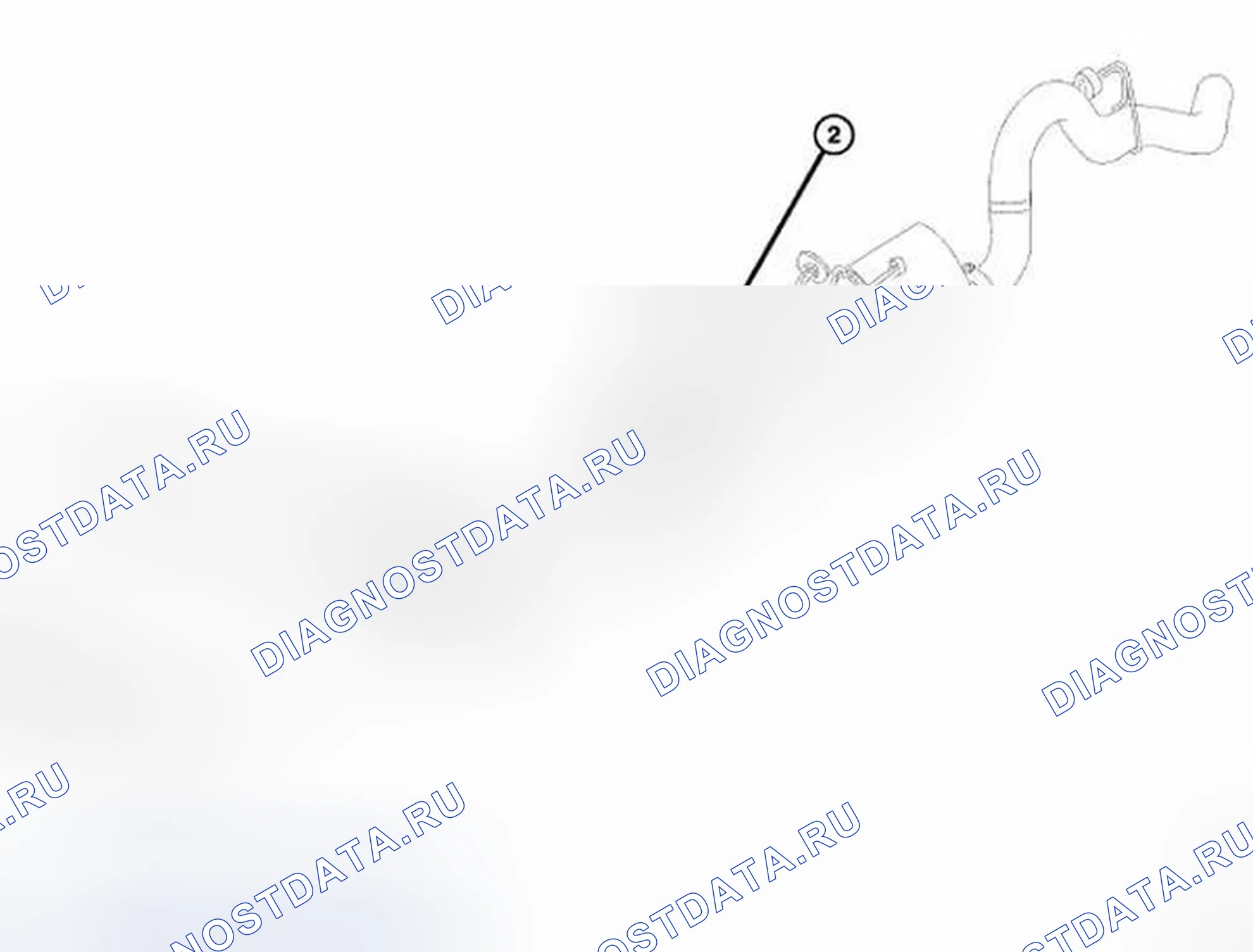 Рис. 42: Расположение датчиков O2. Dodge Pickup R2500 