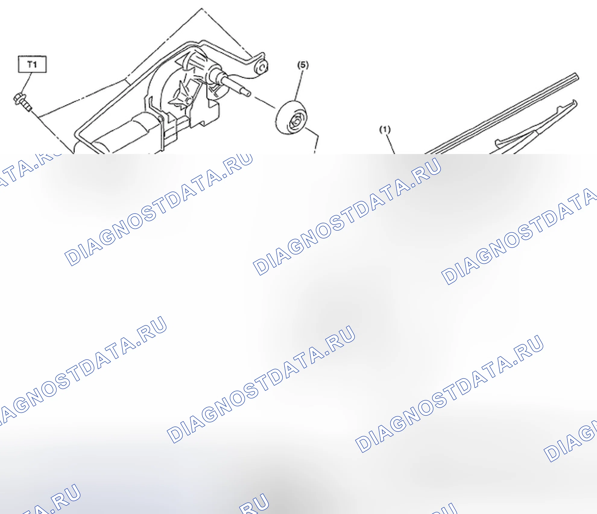 Рис. 6: ЗАДНИЙ СТЕКЛООЧИСТИТЕЛЬ. Subaru Impreza WRX GH