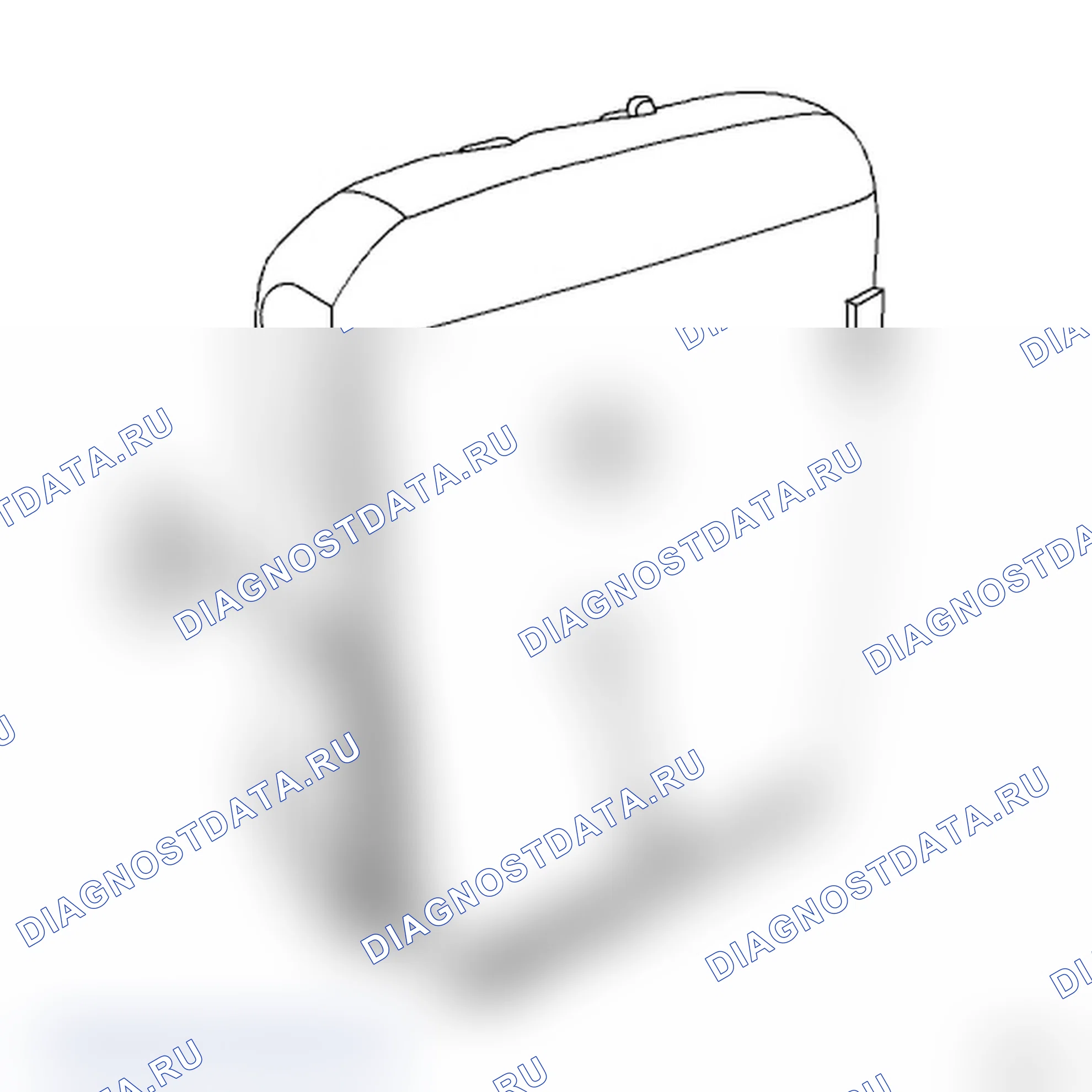 Обивка спинки заднего сиденья, складывающиеся в соотношении 1/3 и 2/3. Renault Logan I