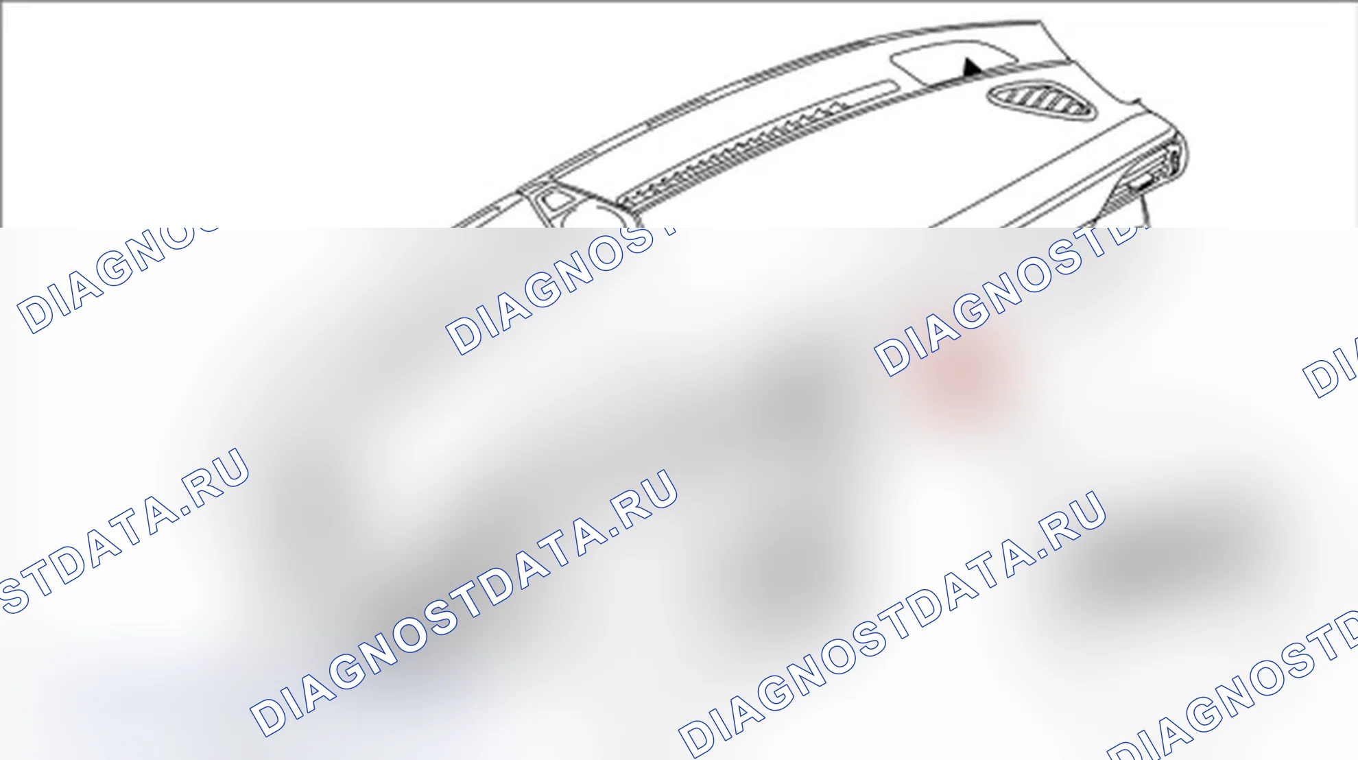 Рис. 18: Снятие опоры для крышки бардачка. Porsche 911 GT3 997