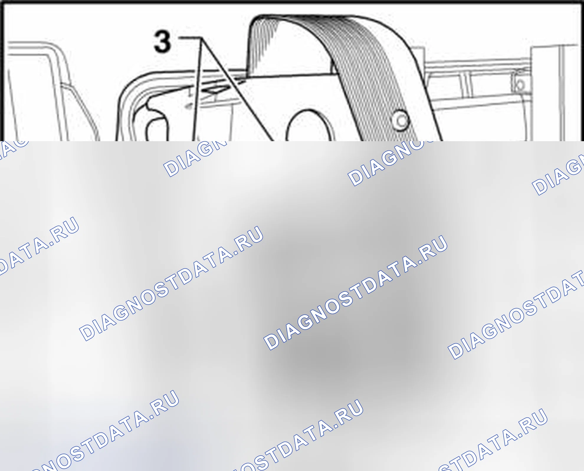Рис. 17: ЗАДНИЙ ЦЕНТРАЛЬНЫЙ 3-ТОЧЕЧНЫЙ РЕМЕНЬ БЕЗОПАСНОСТИ. Volkswagen Tiguan I