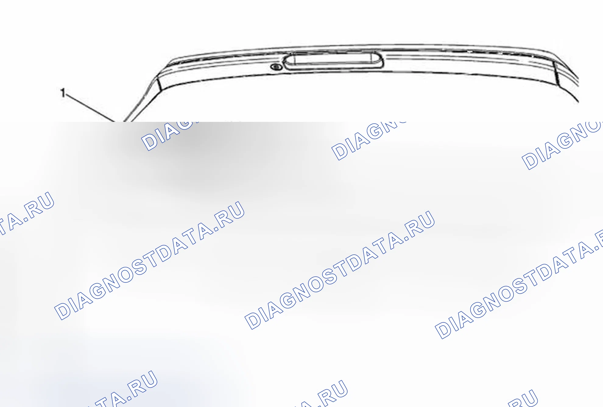 Рис. 23: Замена щетки стеклоочистителя заднего окна. Buick Encore I