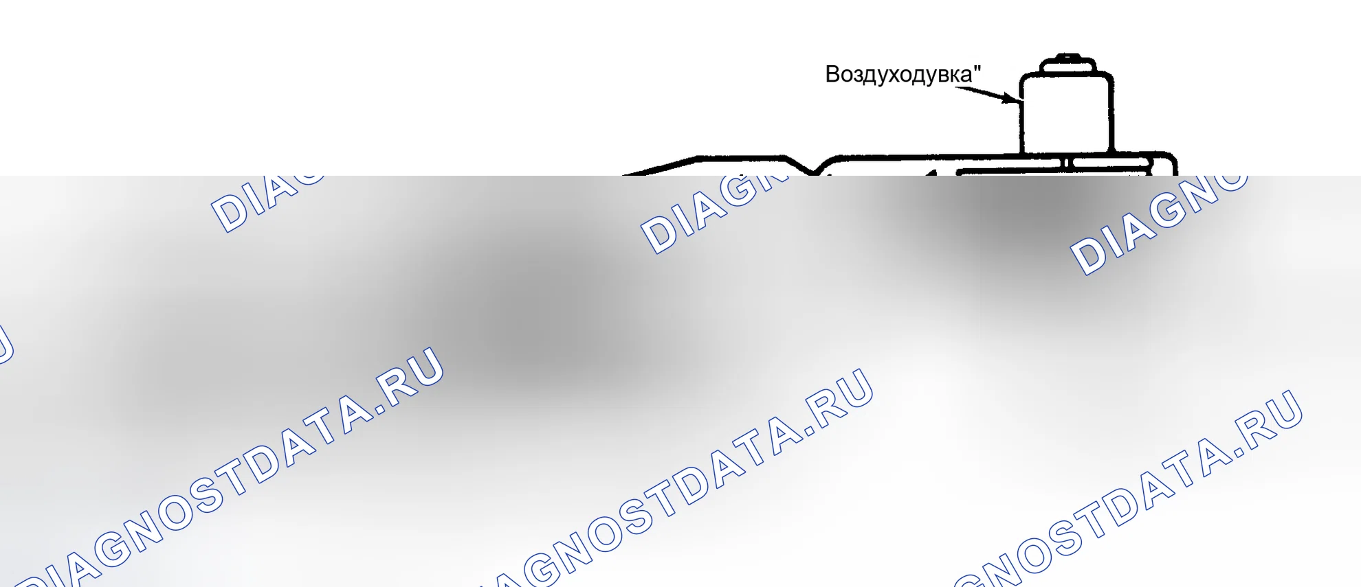 Рис. 6: Типичный воздушный поток нагревателя. Buick Electra V