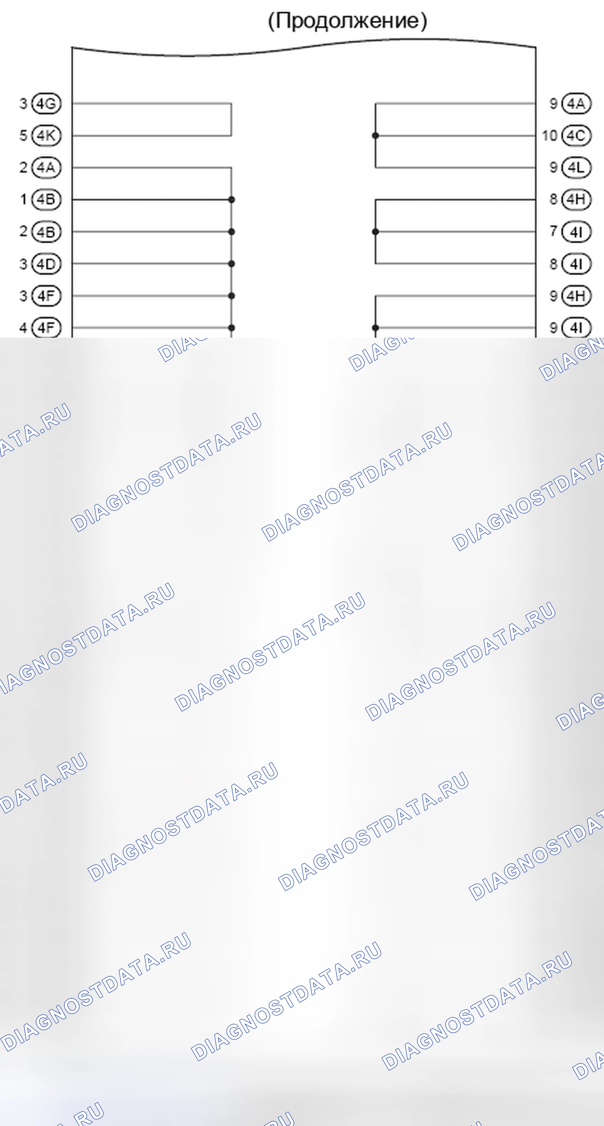 Рис. 369: Внутренние цепи J / B No4 (2 из 3). Toyota Camry XV40 рестайлинг