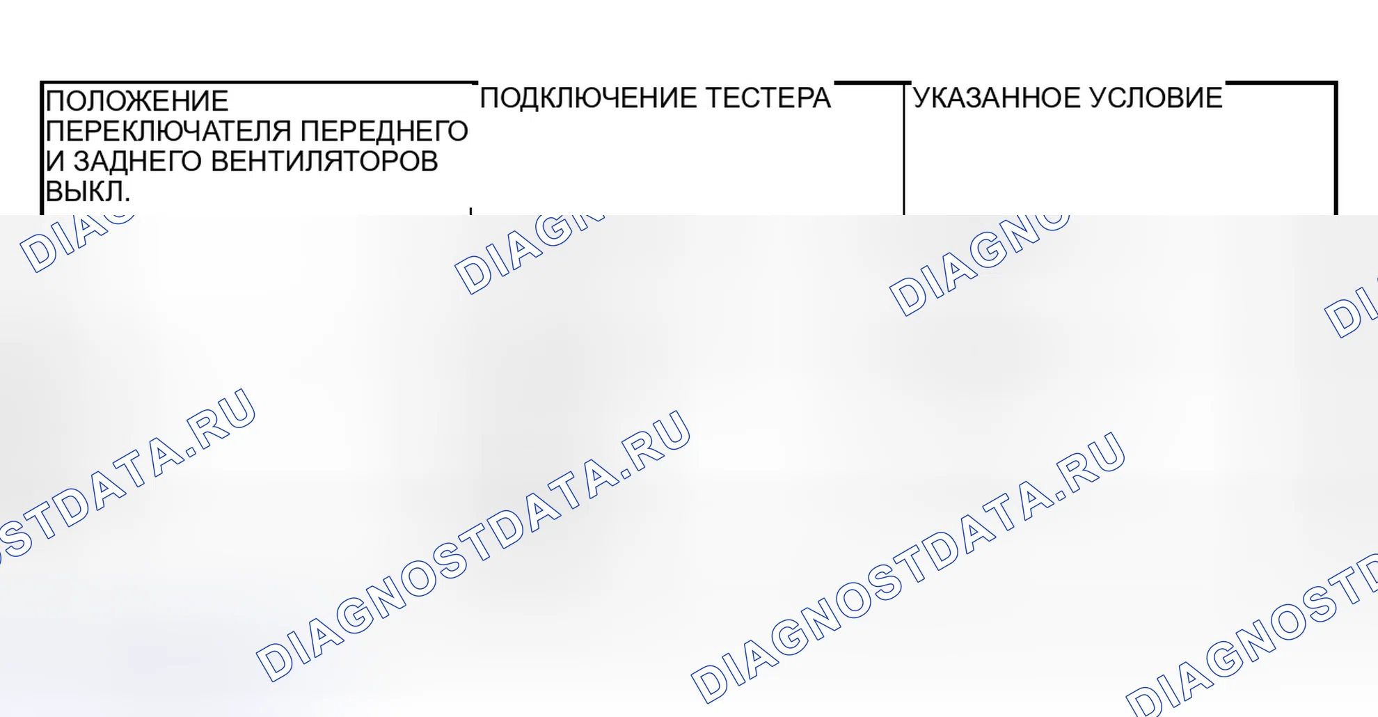 Рис. 92: ПРОВЕРКА ПЕРЕКЛЮЧАТЕЛЯ ПЕРЕДНЕГО ЗАДНЕГО ВЕНТИЛЯТОРА. Mitsubishi Montero III