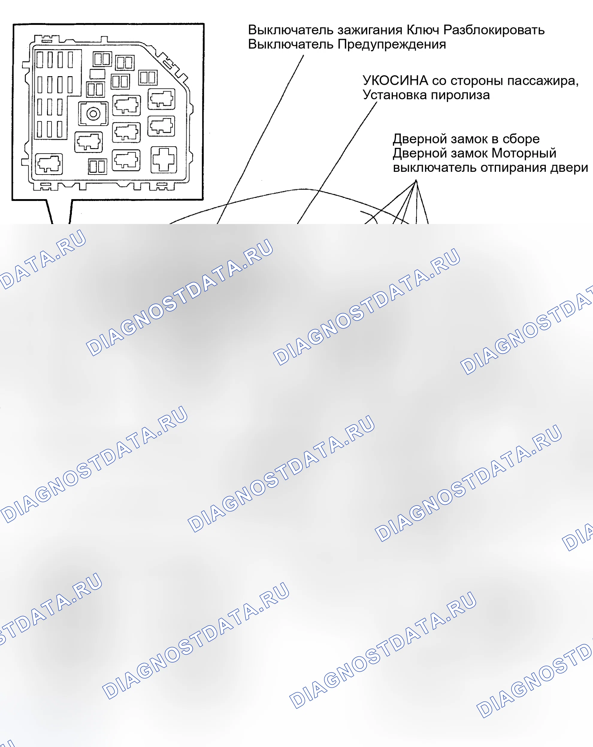 Рис. 57: РАСПОЛОЖЕНИЕ КОМПОНЕНТОВ. Toyota RAV4 II