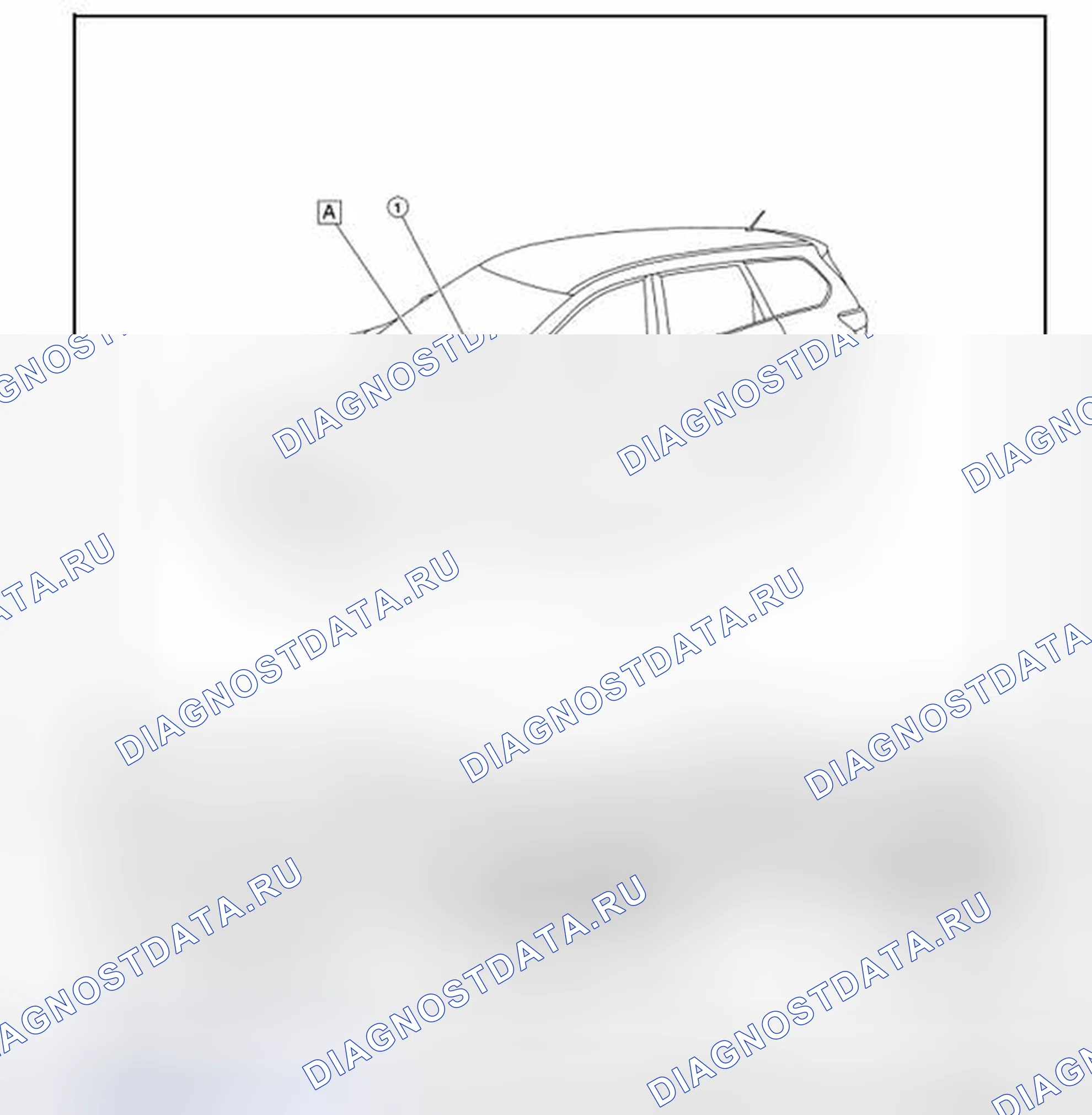 Рис. 14: Расположение компонентов. Nissan Rogue II