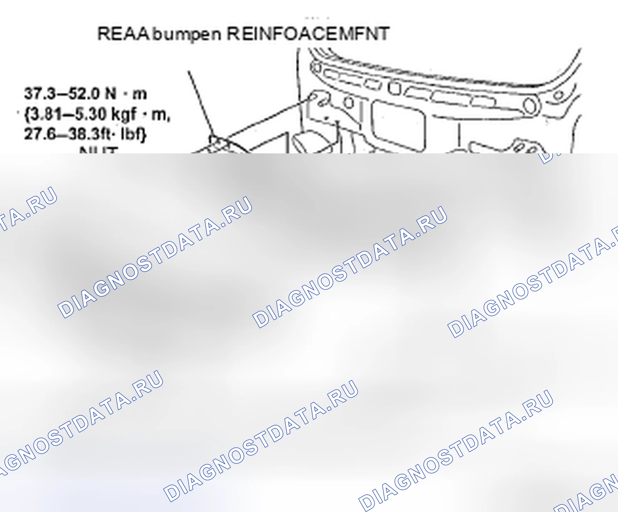 Рис. 22: ДЕМОНТАЖ / МОНТАЖ УСИЛЕНИЯ ЗАДНЕГО БАМПЕРА. Mazda CX-9 I рестайлинг