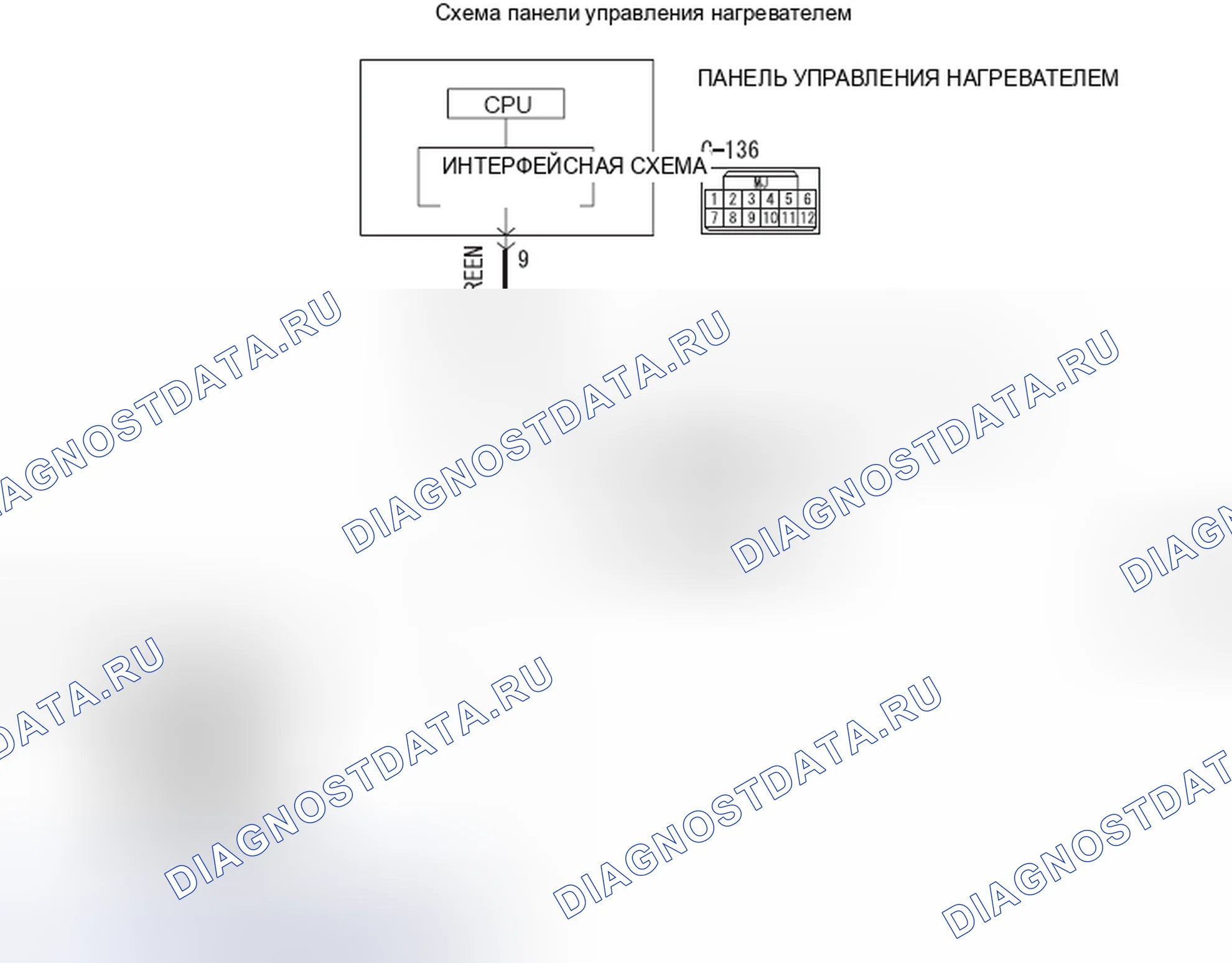 Рис. 11: B1018 расшифровка кода ошибки: ошибка ПО для контроля температуры - транспортные средства без кондиционера. Mitsubishi Lancer Ralliart X рестайлинг