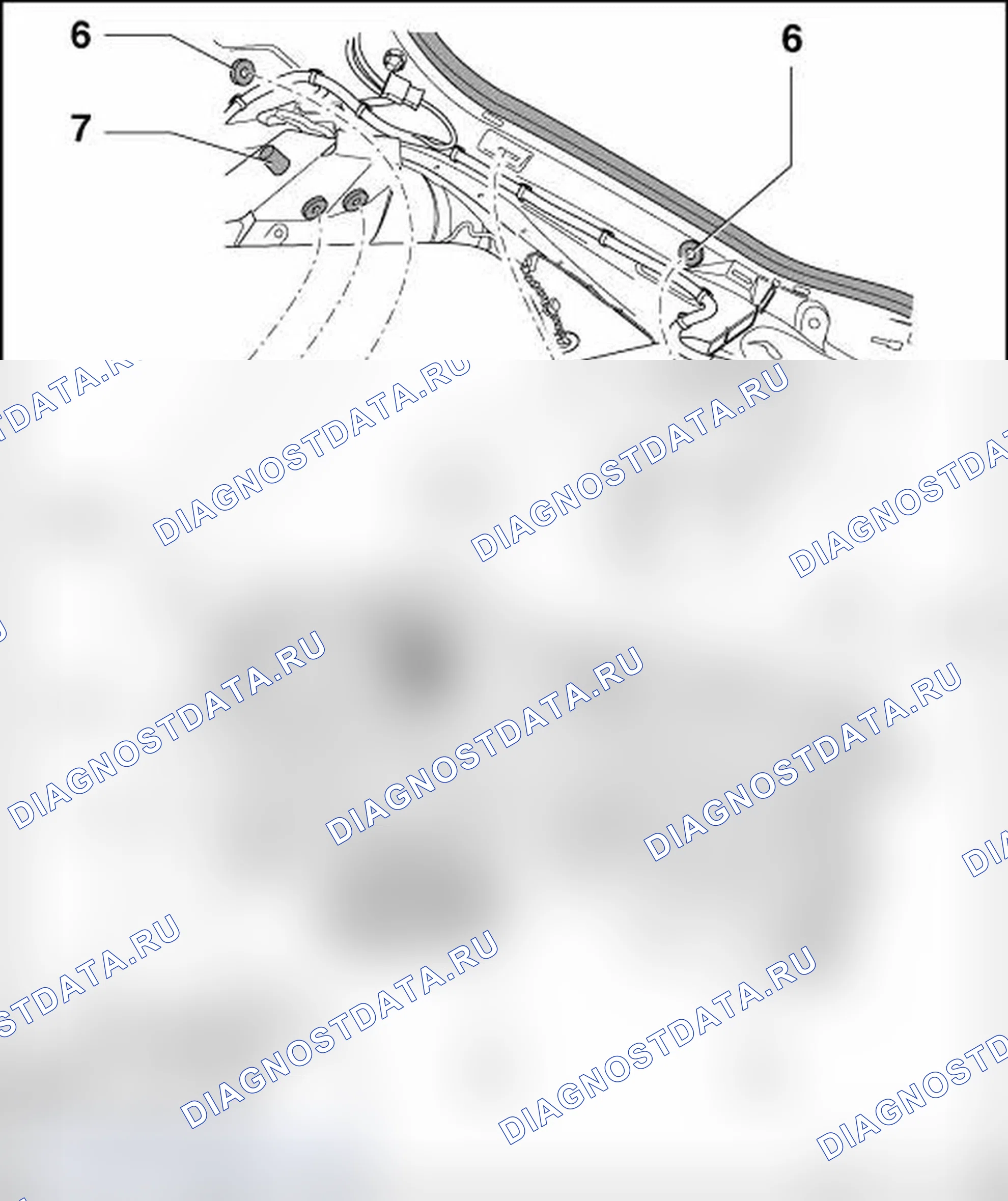 Рис. 11: ОБЗОР БОКОВОЙ ОТДЕЛКИ ПРАВОГО БАГАЖНОГО ОТДЕЛЕНИЯ. Volkswagen New Beetle A4