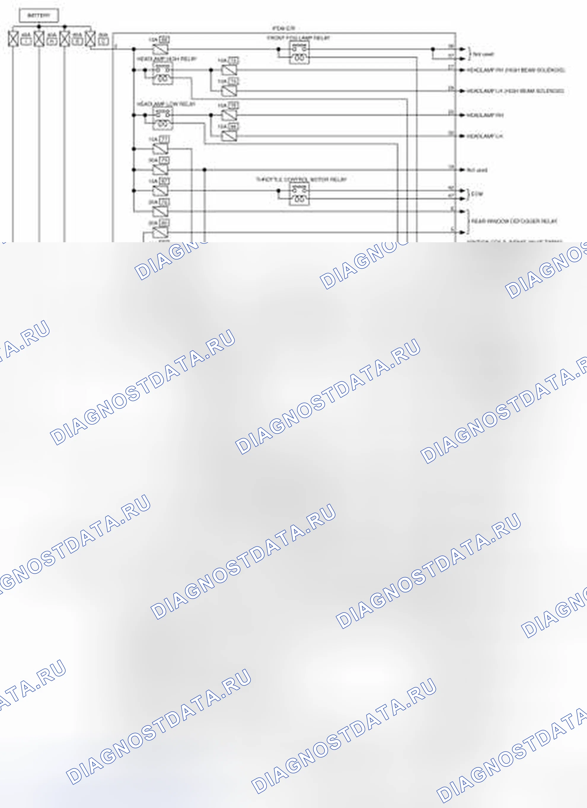 Рис. 2: IPDM E / R - принципиальная электрическая схема. Nissan 350Z I рестайлинг