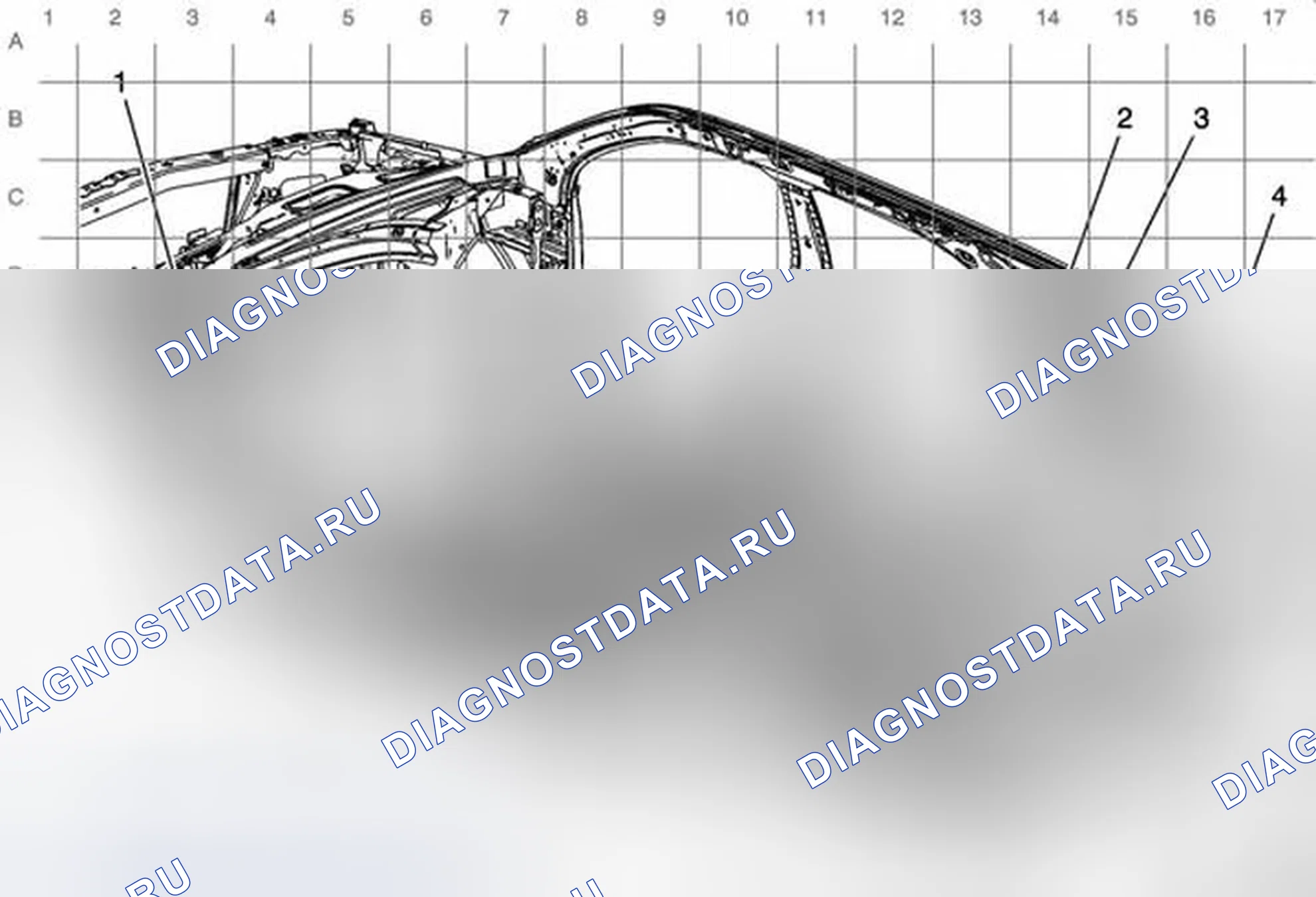 Рис. 7: Прокладка кабелей в пассажирском салоне. Chevrolet Equinox II