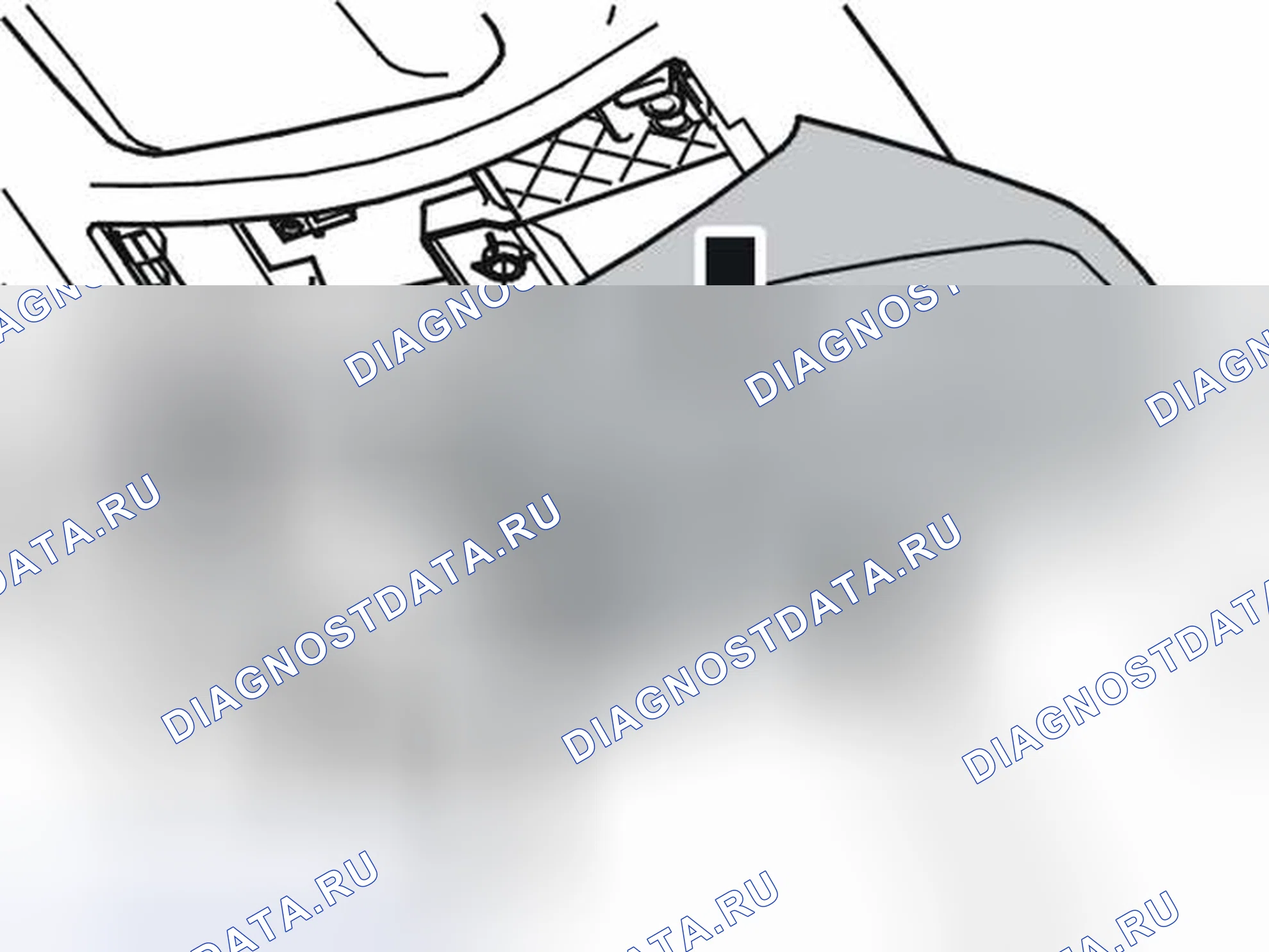 Рис. 47: СНЯТИЕ ВНУТРЕННЕГО ОСВЕЩЕНИЯ. Volvo S40 II