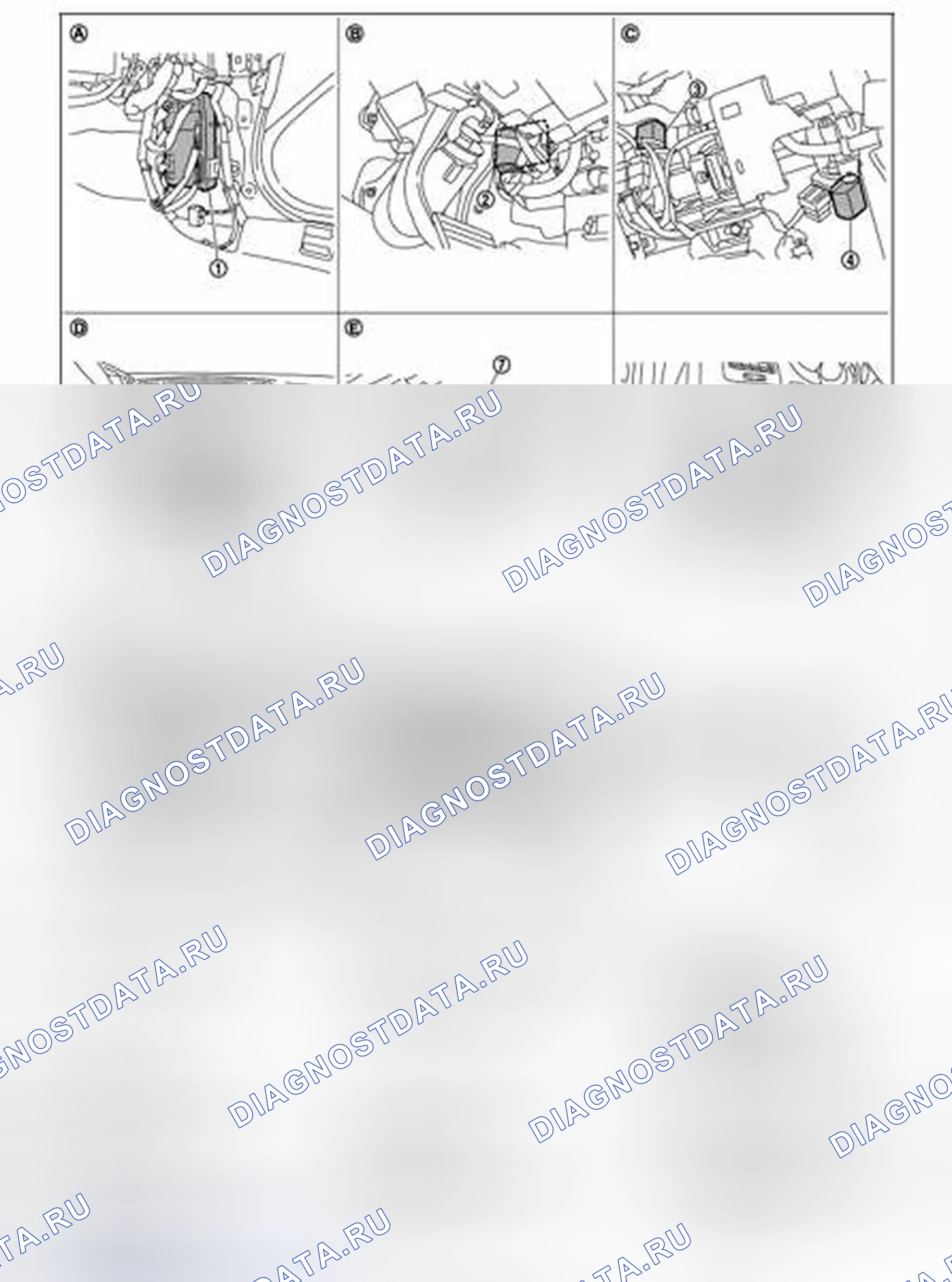 Рис. 24: ФУНКЦИЯ ПОМОЩИ ПРИ ВВОДЕ: Расположение компонентов. Infiniti FX35 II