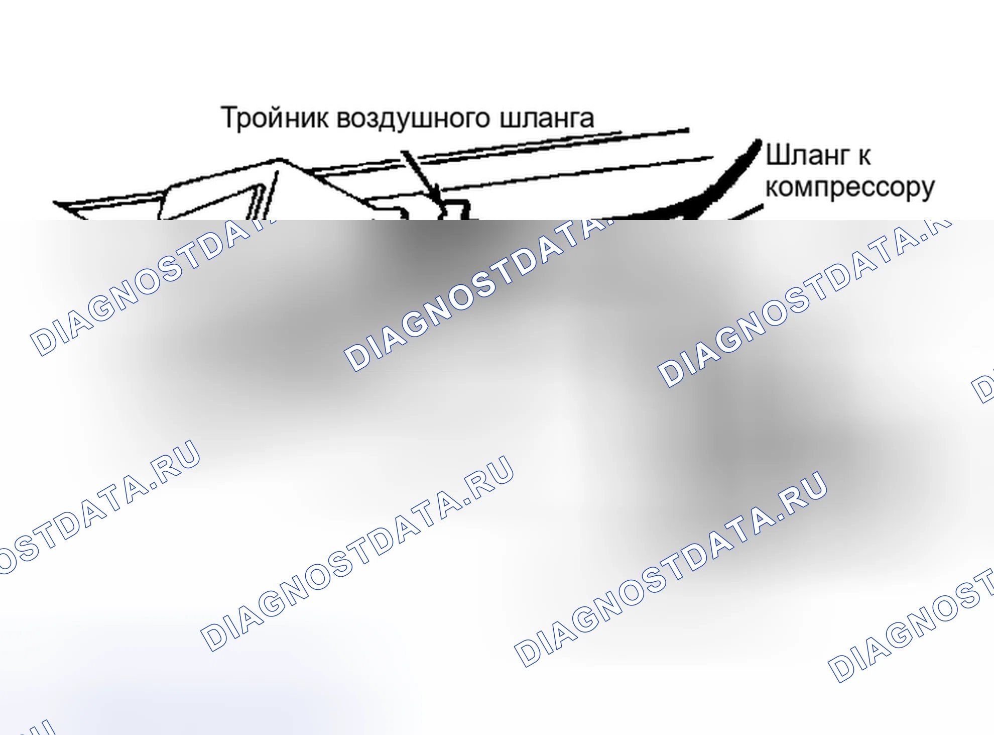 Рис. 13: Испытательные соединения манометра. Chrysler New Yorker Turbo 