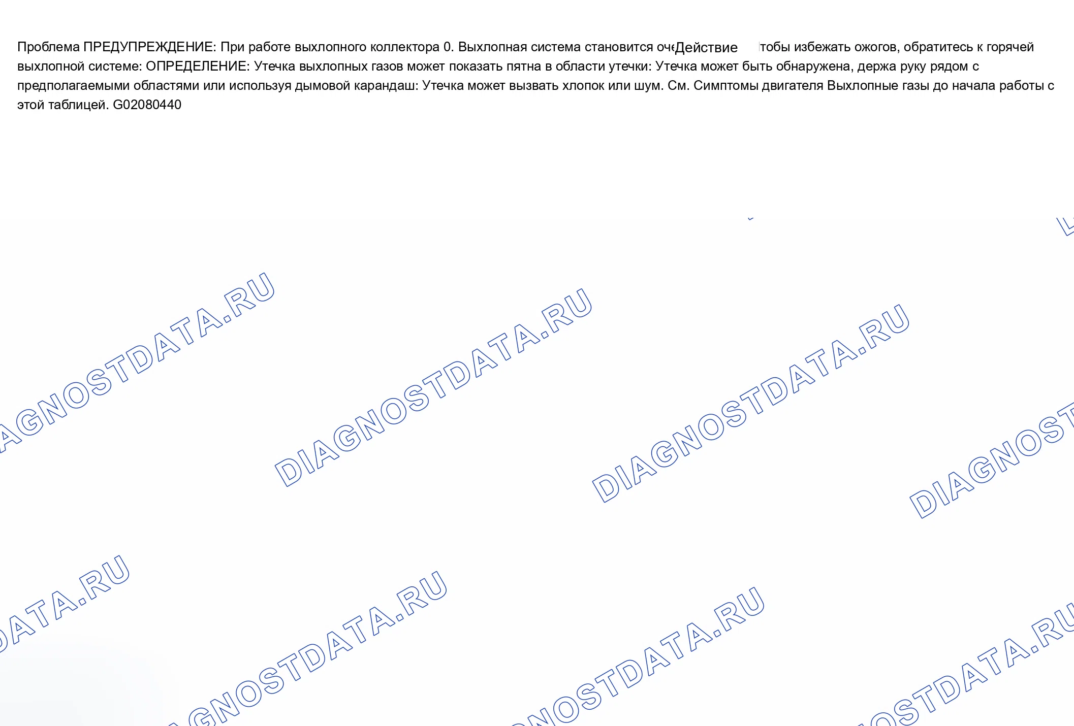 Рис. 3: Утечка отработавших газов. Chevrolet Chevy Express H2500 