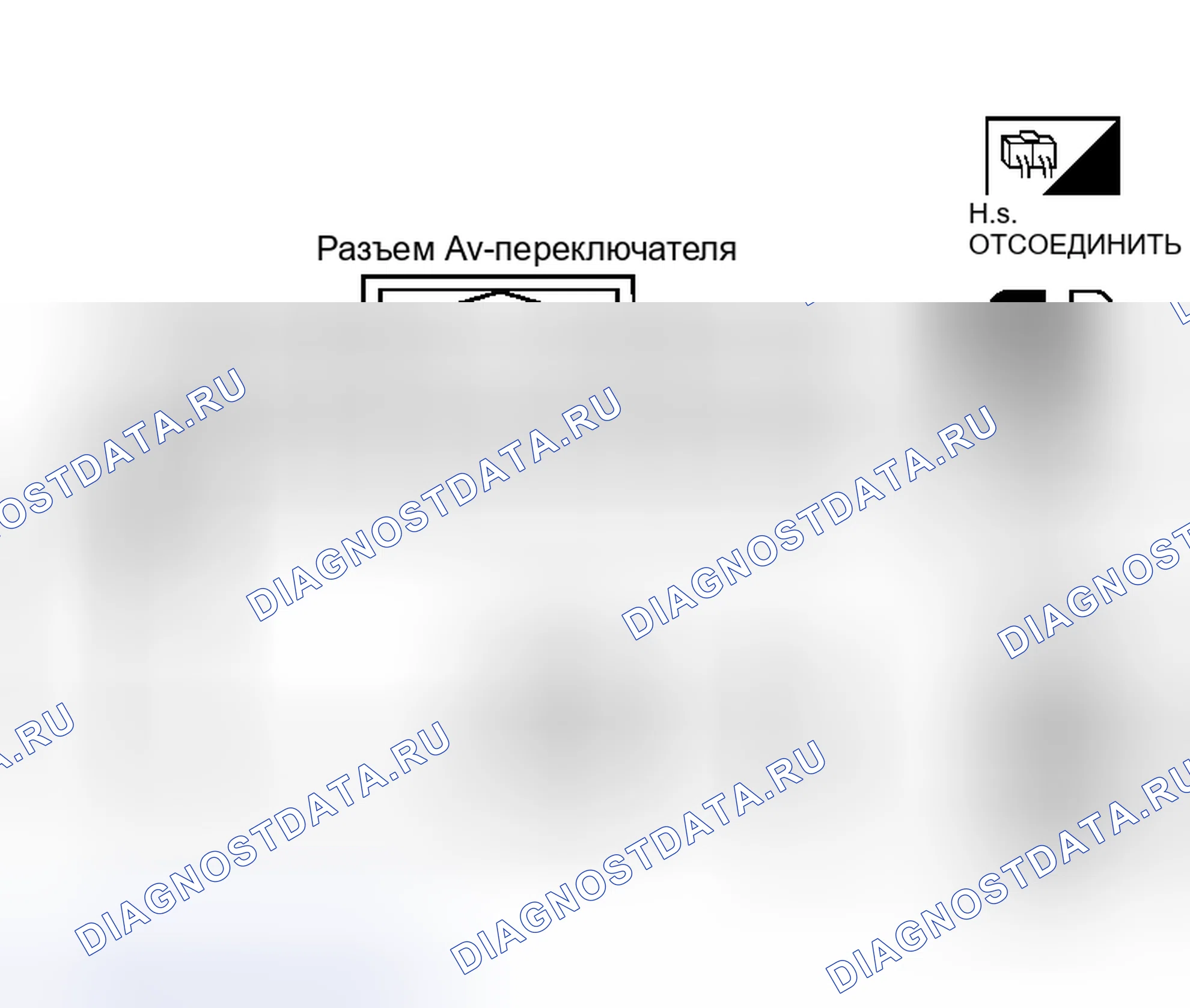 Рис. 56: Проверка источника питания и цепи массы для Av-переключателя. Honda N-WGN I