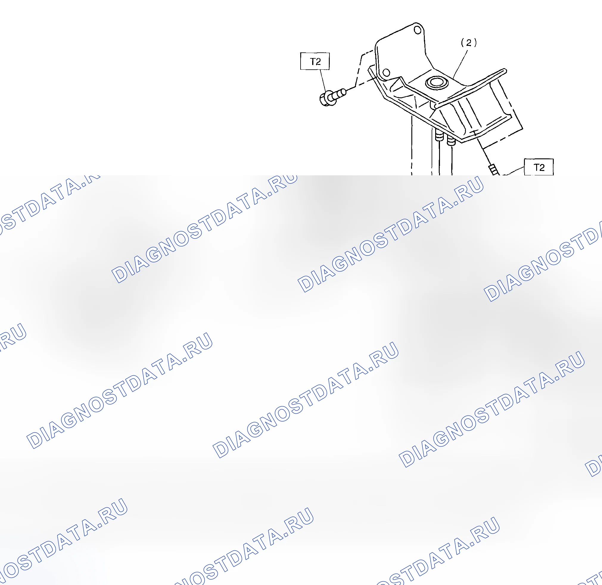 Рис. 233: Идентификация монтажа коробки передач. Subaru Outback BH