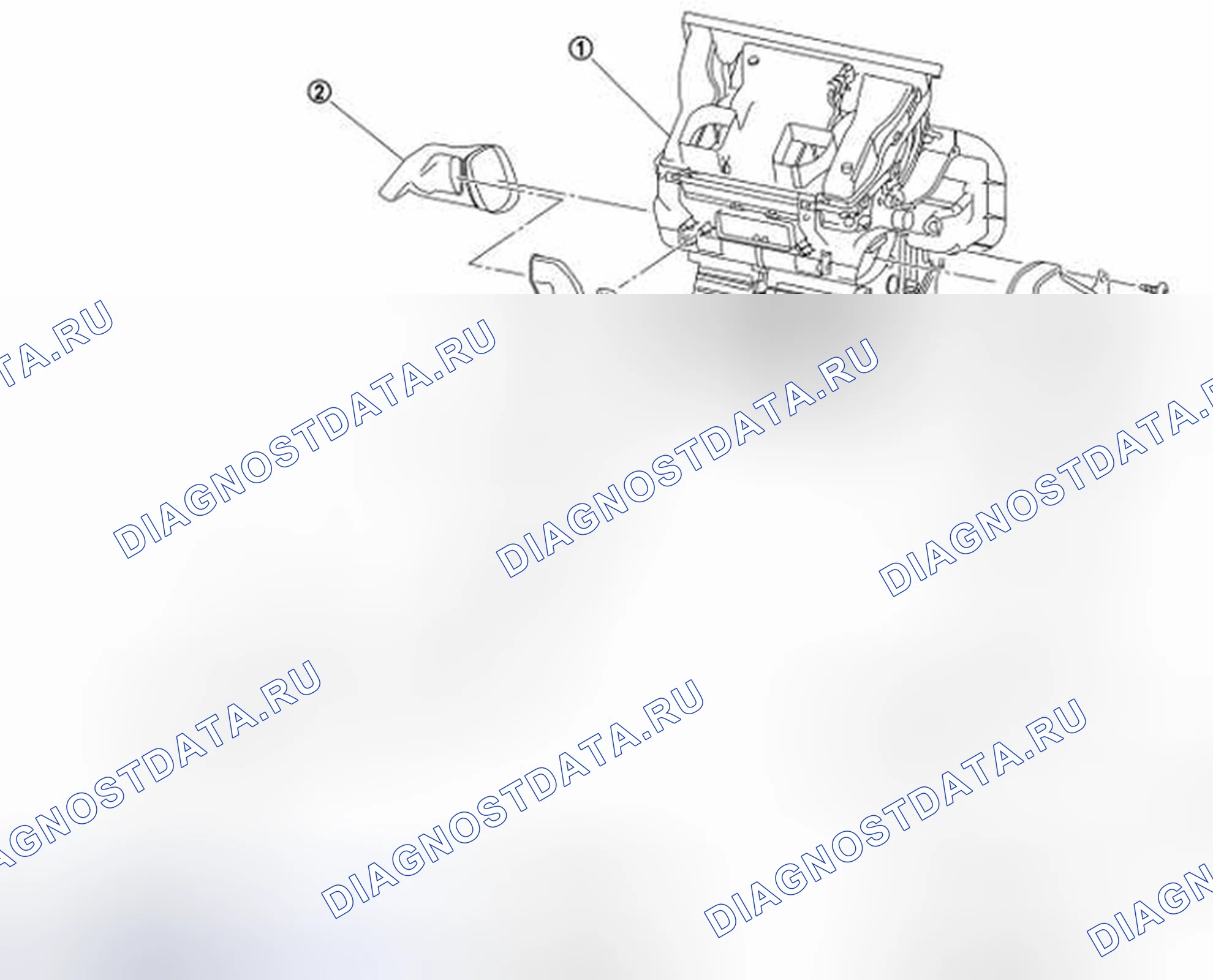 Рис. 191: ЗАДНИЙ НИЖНИЙ ВОЗДУХОВОД 2 - разнесенный вид. Honda Shuttle I