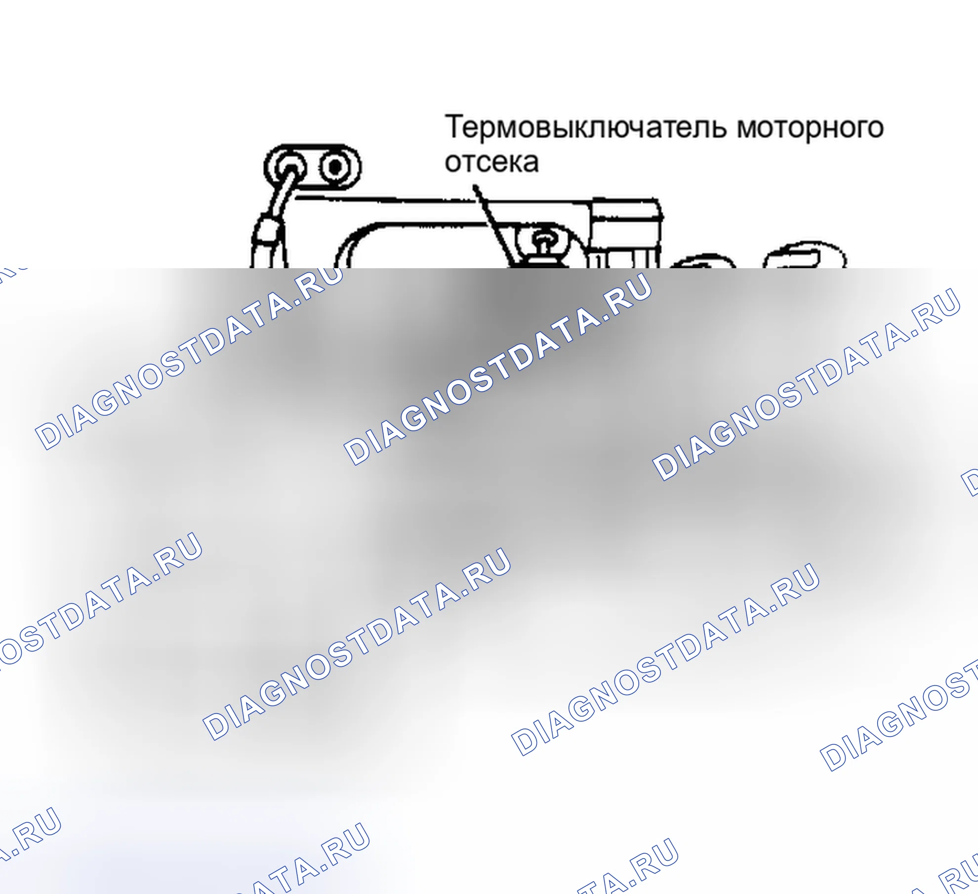 Рис. 21: Проверка термовыключателя моторного отсека. Chevrolet Sprint I