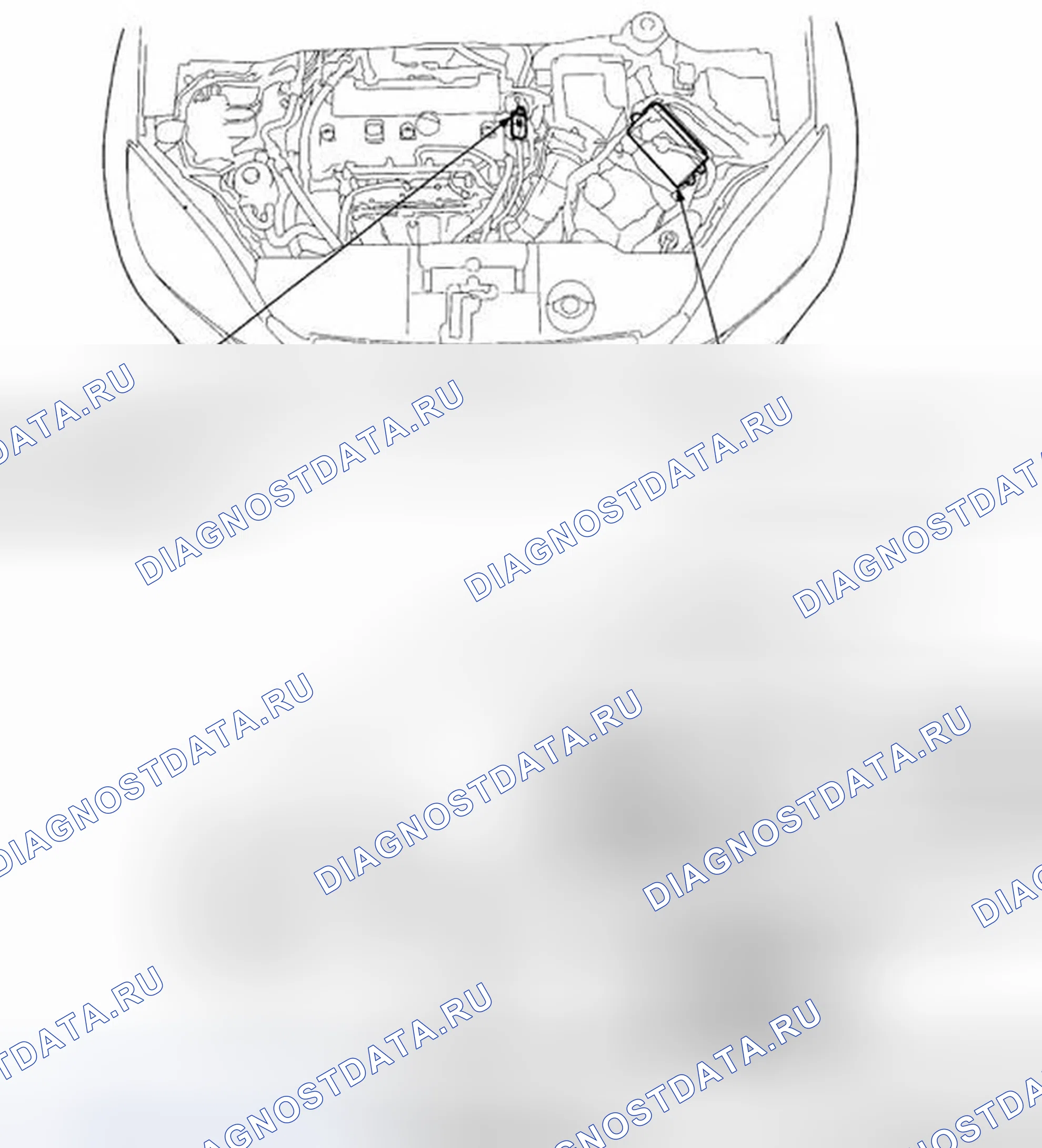 Рис. 27: Указатель расположения компонентов. Honda CR-V III