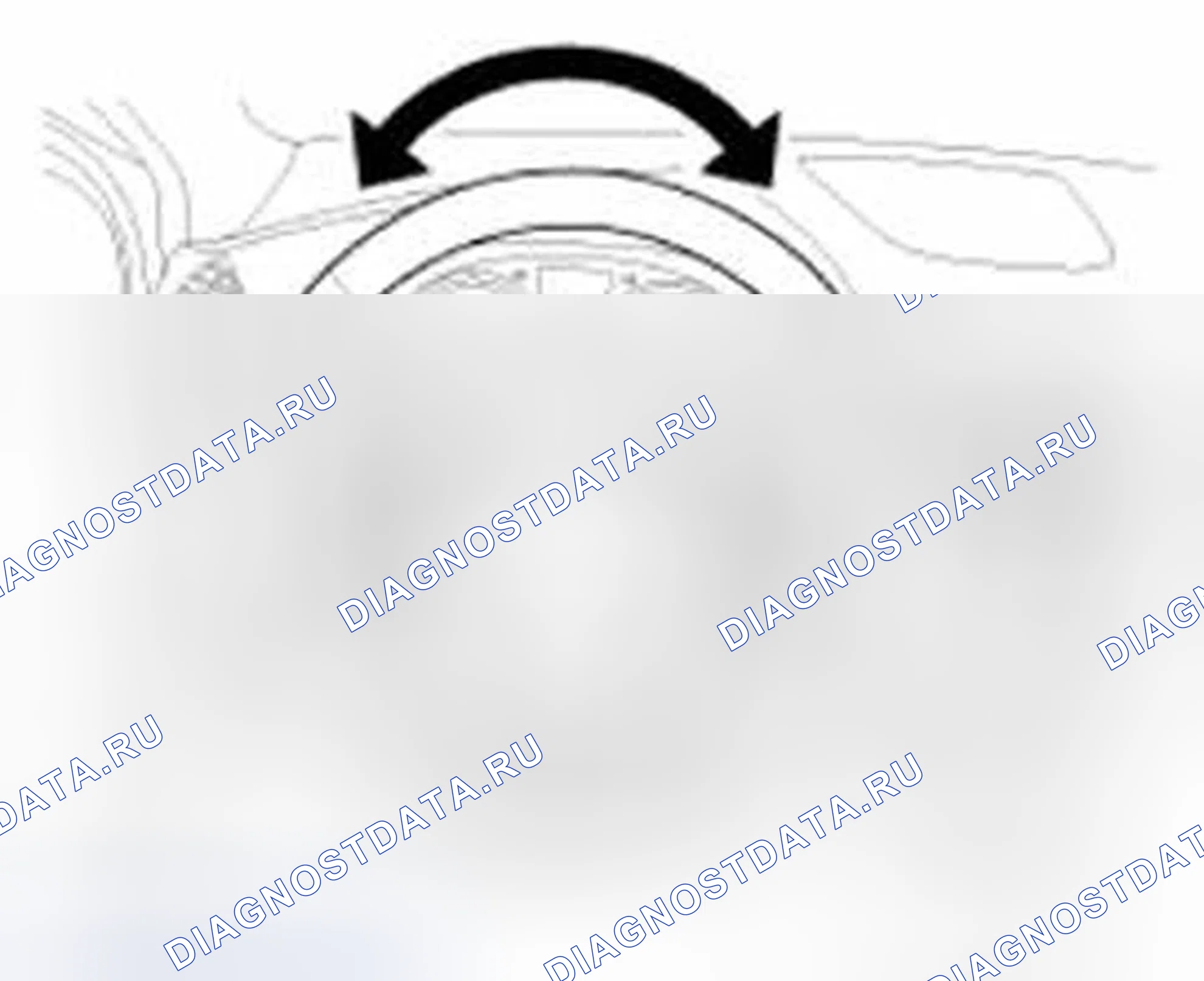 Рис. 52: Проверка люфта рулевого колеса. Hyundai Veloster I
