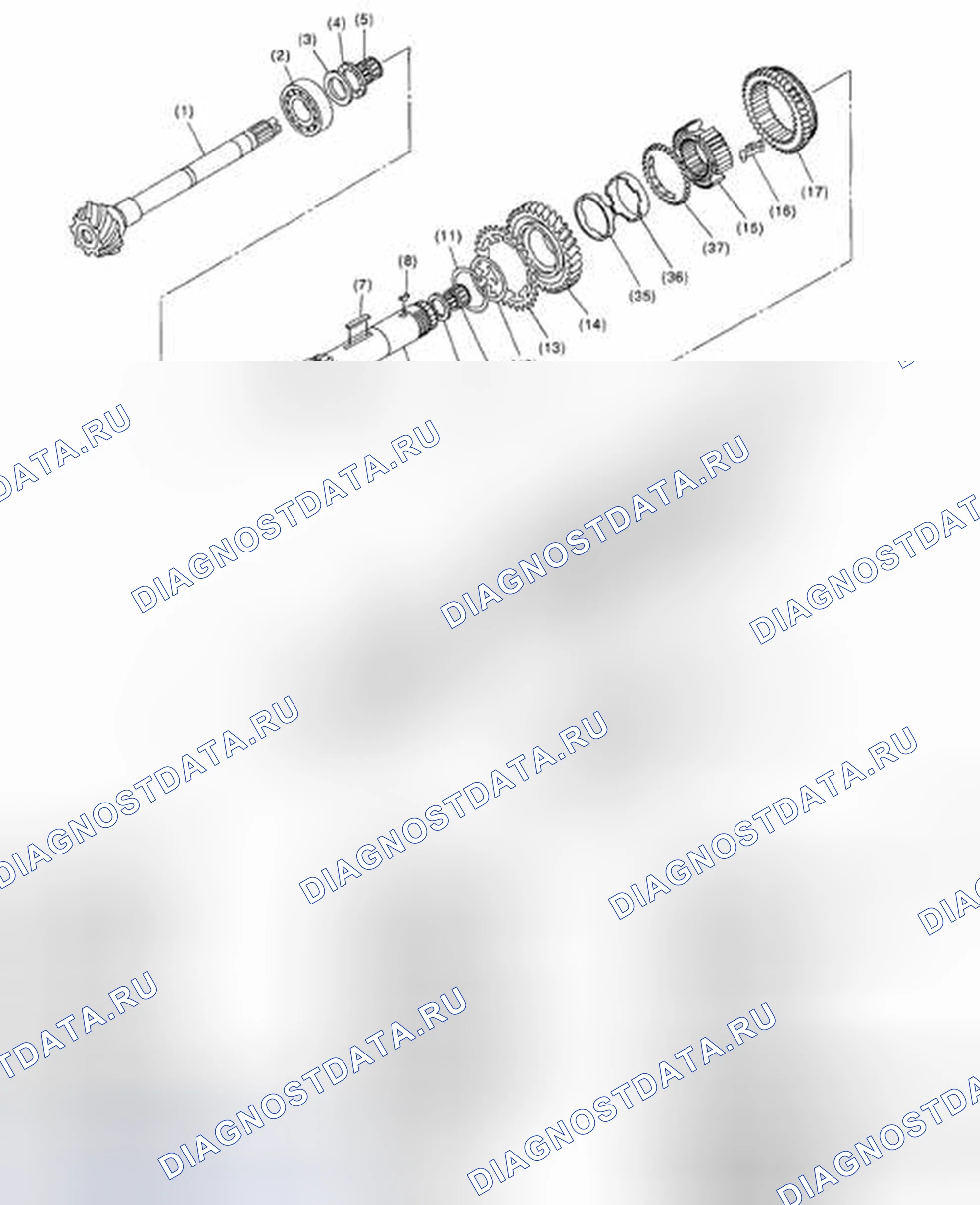Рис. 18: УЗЕЛ ВЕДУЩЕЙ ШЕСТЕРНИ. Honda Vezel I