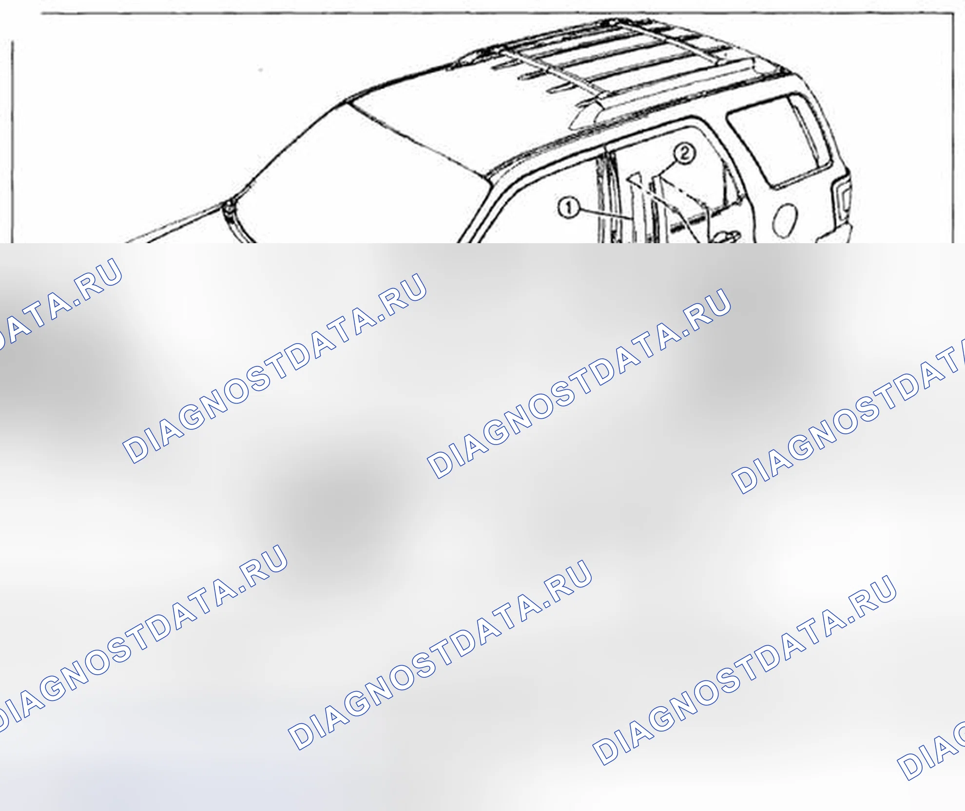 Рис. 42: ВНЕШНЯЯ облицовка - РАЗНЕСЕННЫЙ ВИД. Mazda Tribute II