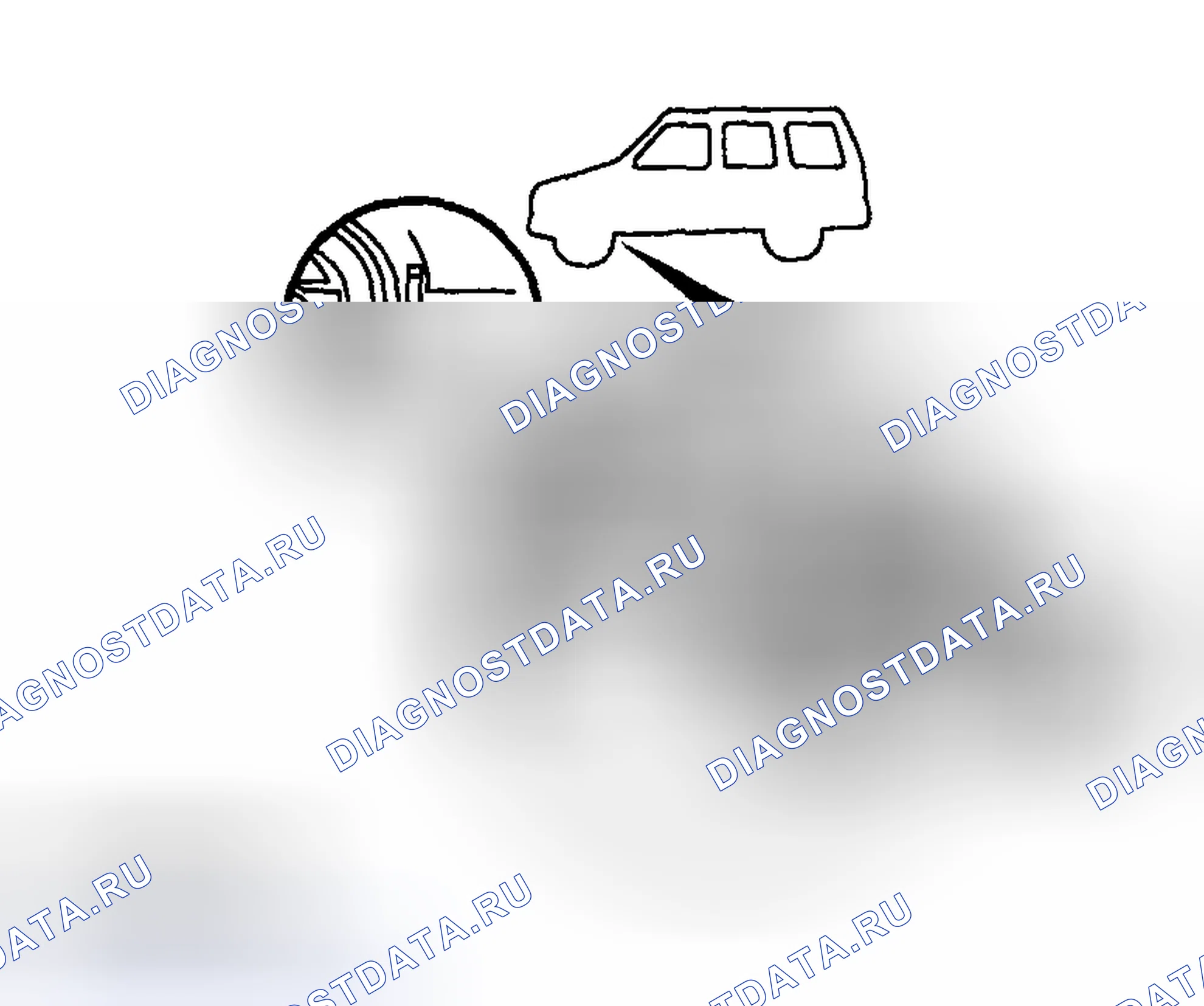 Рис. 50: Подъемные точки - спереди. Mazda Tribute I рестайлинг