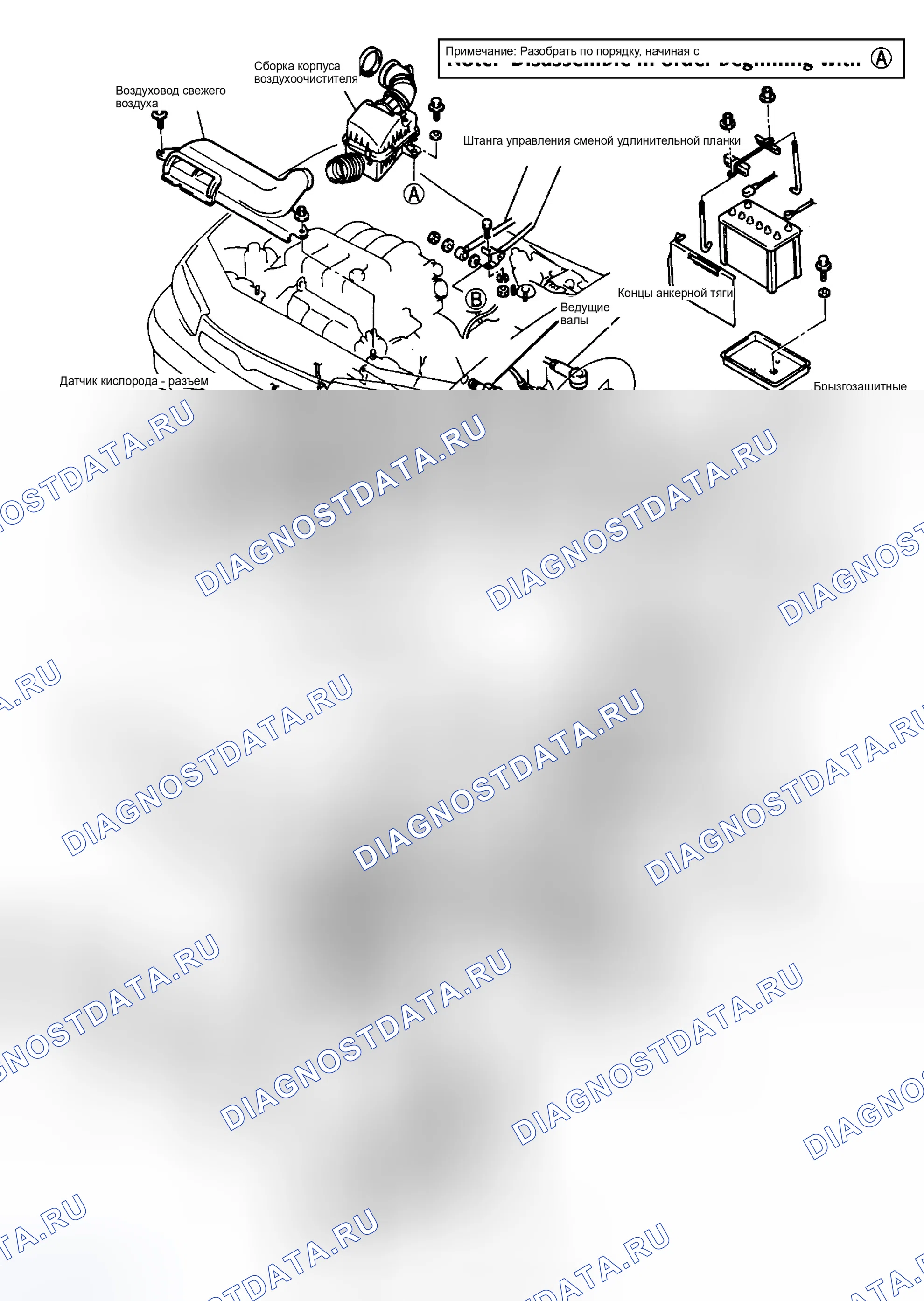 Рис. 1: Демонтаж. Mazda MX-6 I