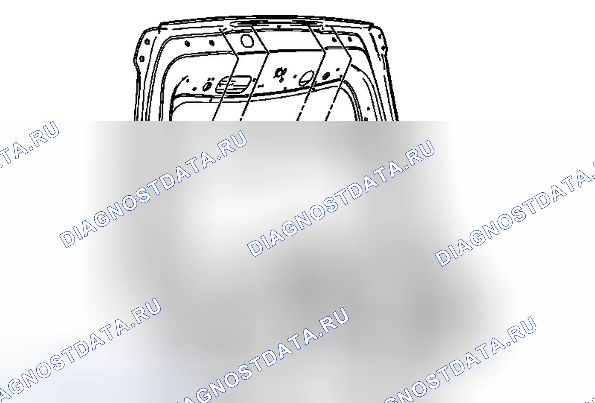 Рис. 63: Замена верхней погодной полосы дверь багажника. Chevrolet Equinox II