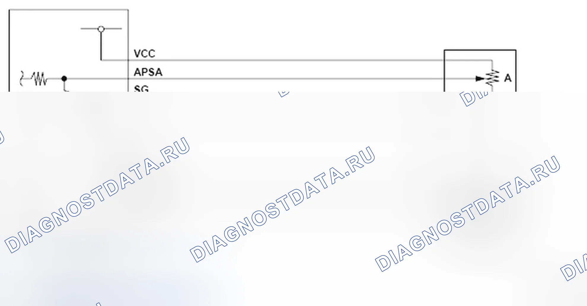 Рис. 331: расшифровка кода ошибки P2122: Датчик А положения педали акселератора (APP) (Датчик D положения дроссельной заслонки) Цепь низкий Voltag. Honda Element YH2 рестайлинг 2