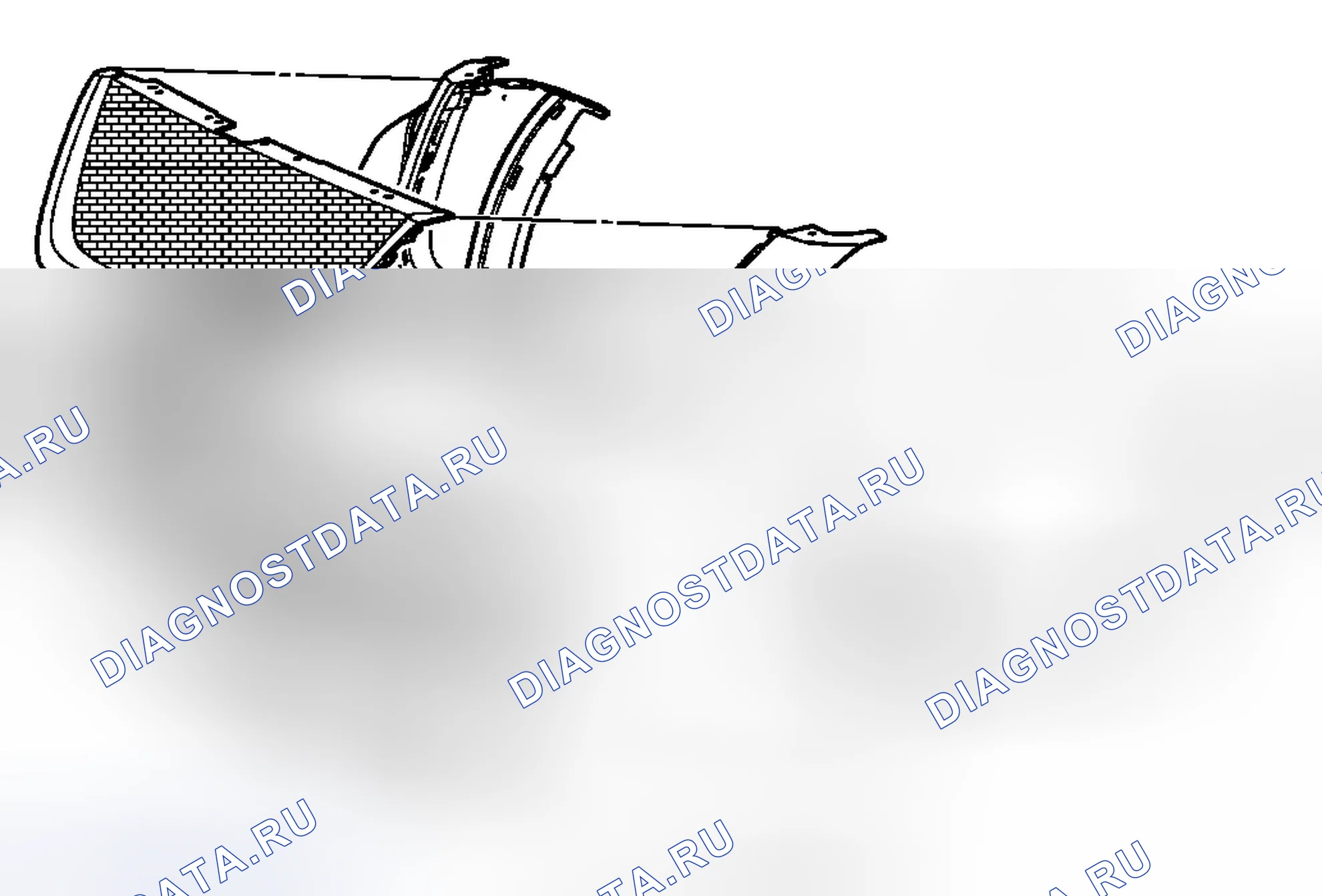 Рис. 47: Замена верхней панели переднего бампера (Acadia). Chevrolet Traverse I