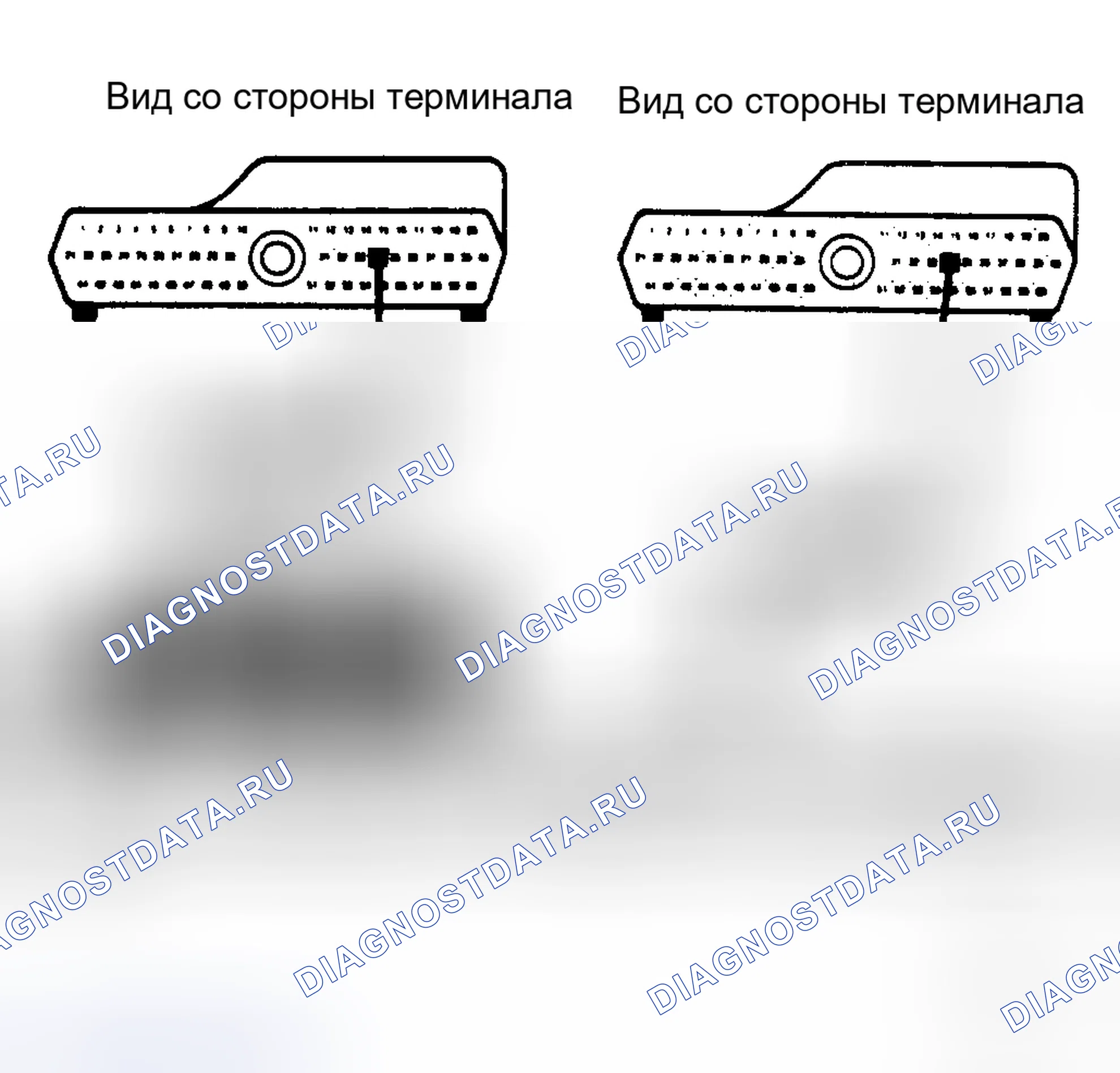 Рис. 73: Вид с торцов клемм. Plymouth Grand Voyager I