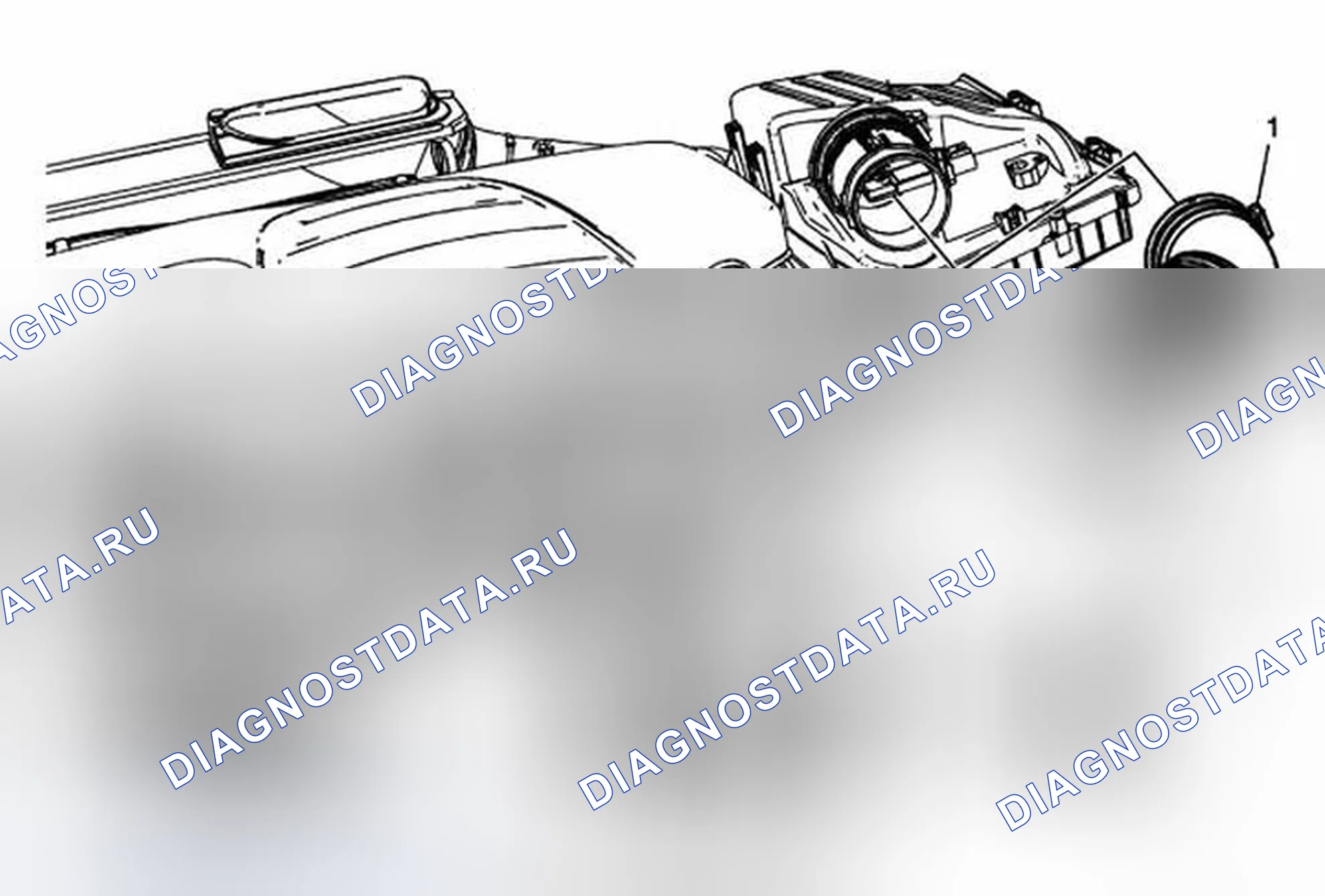 Рис. 102: Замена выходного воздуховода воздухоочистителя. Buick Regal V