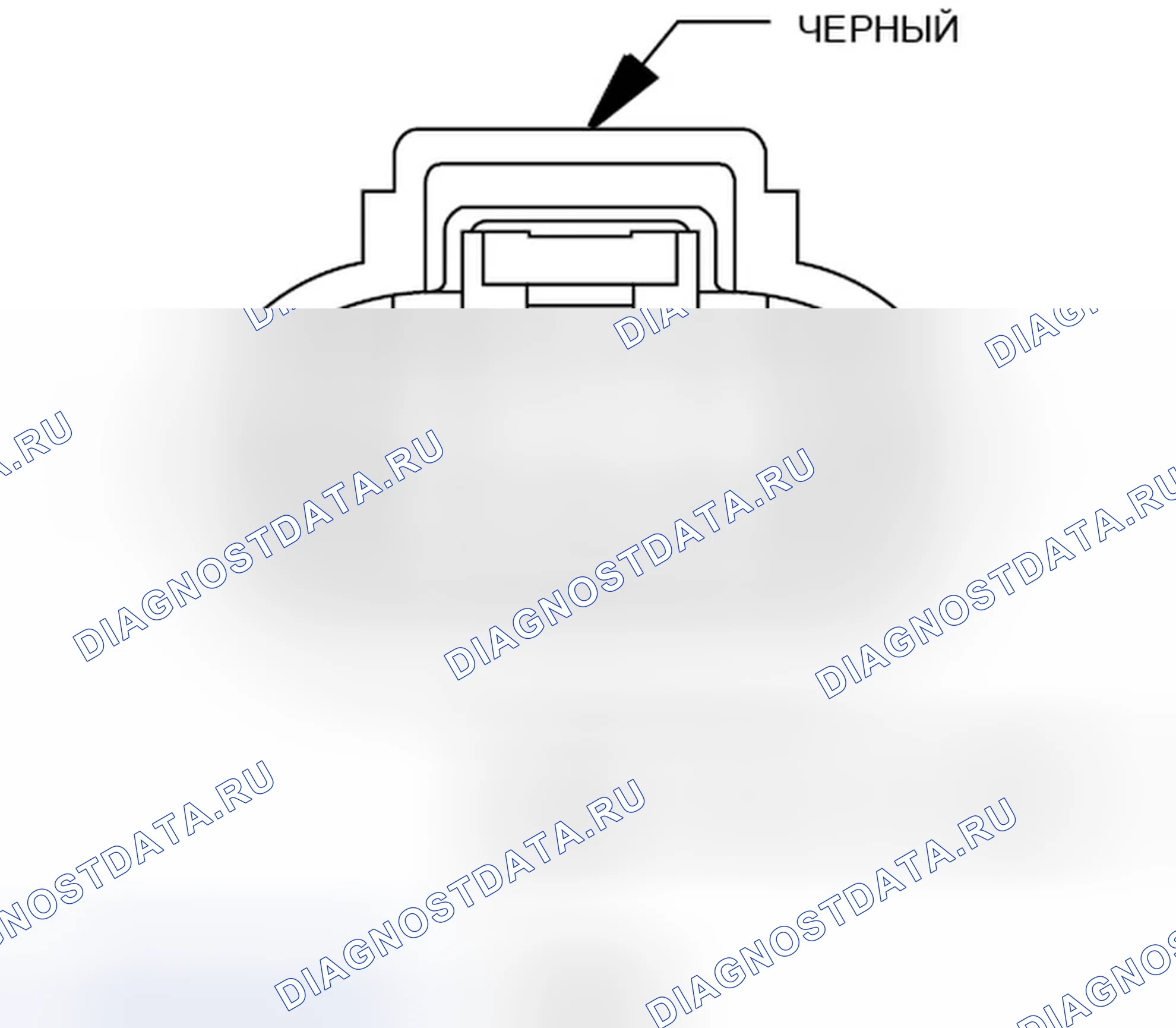 Рис. 254: Вид с торца разъема защелки двери водителя (Lhd). Jeep Compass I