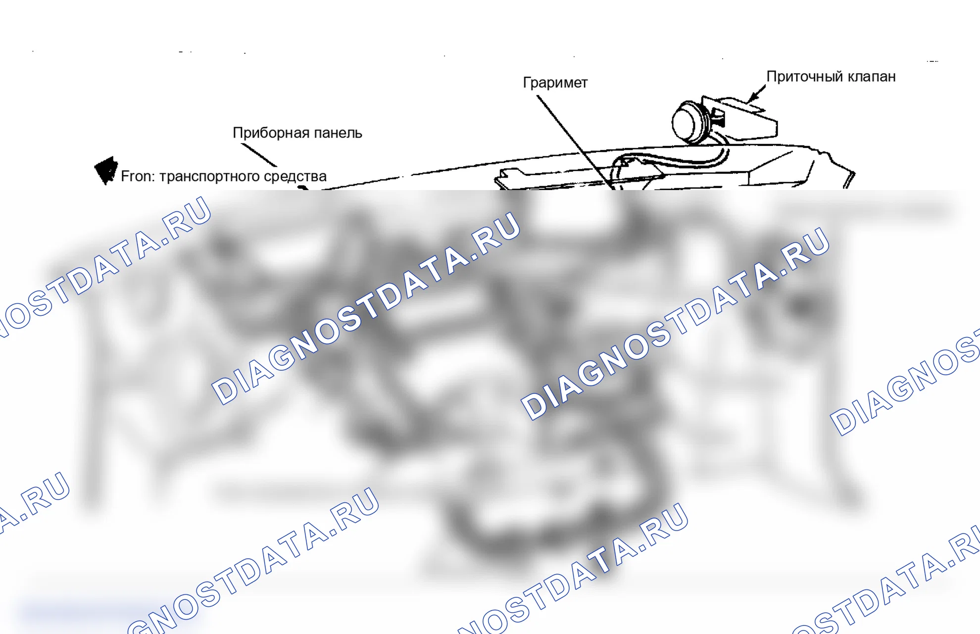 Рис. 8: Вакуумная диаграмма A / C-нагревателя (модели " S " Blazer и Pickup). GMC Vandura I