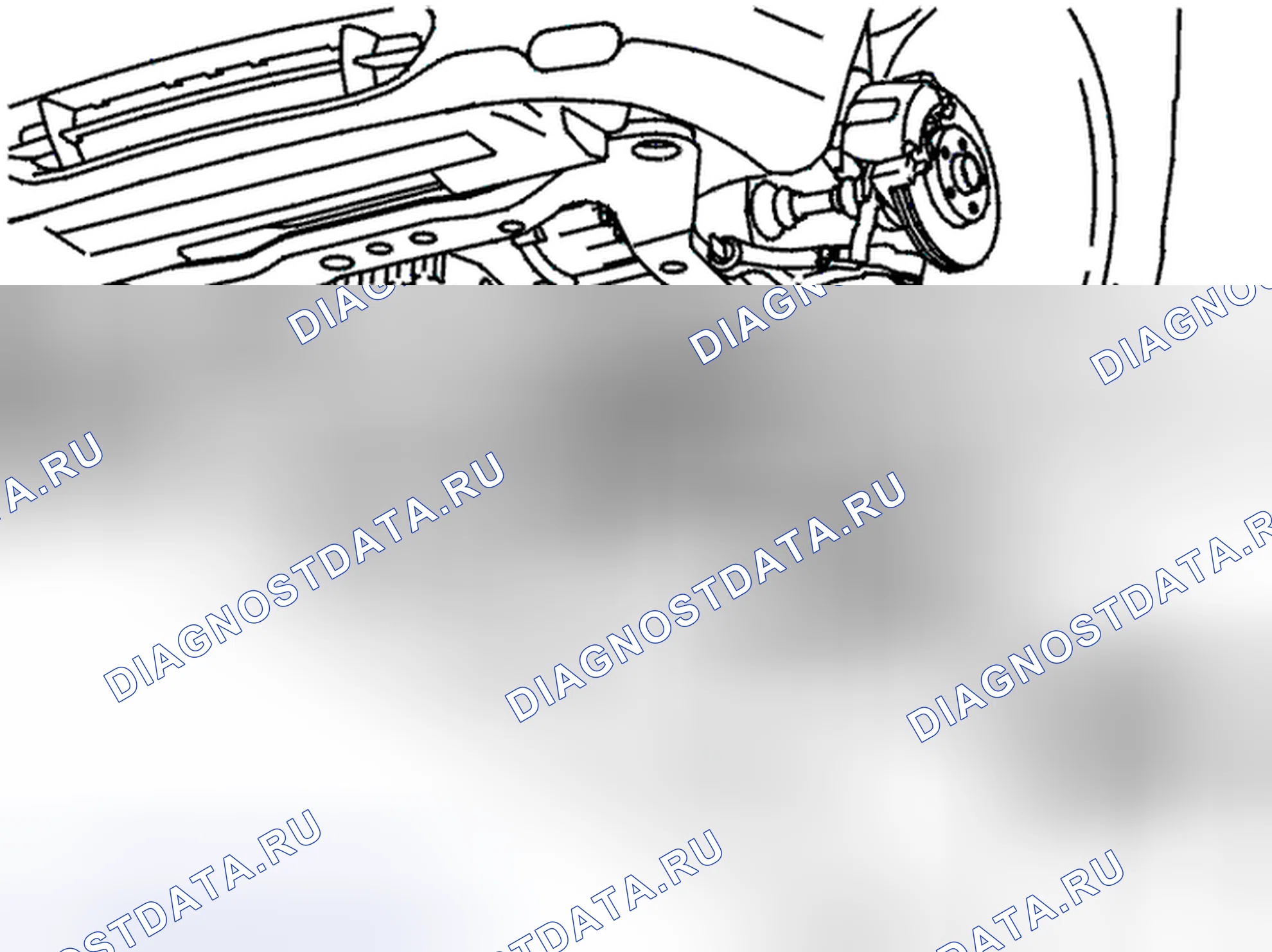 Рис. 228: Снять три поперечины под вагоном. Volvo S80 I рестайлинг