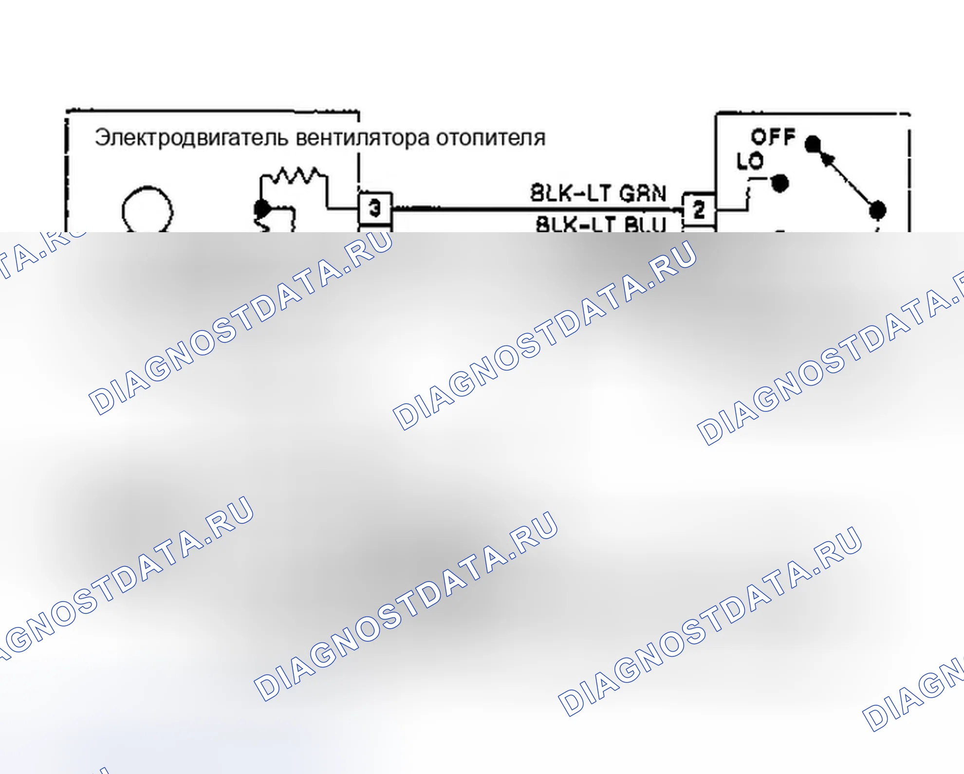 Рис. 13: Схема подключения вспомогательного нагревателя (фургон). Dodge Dakota Sport 