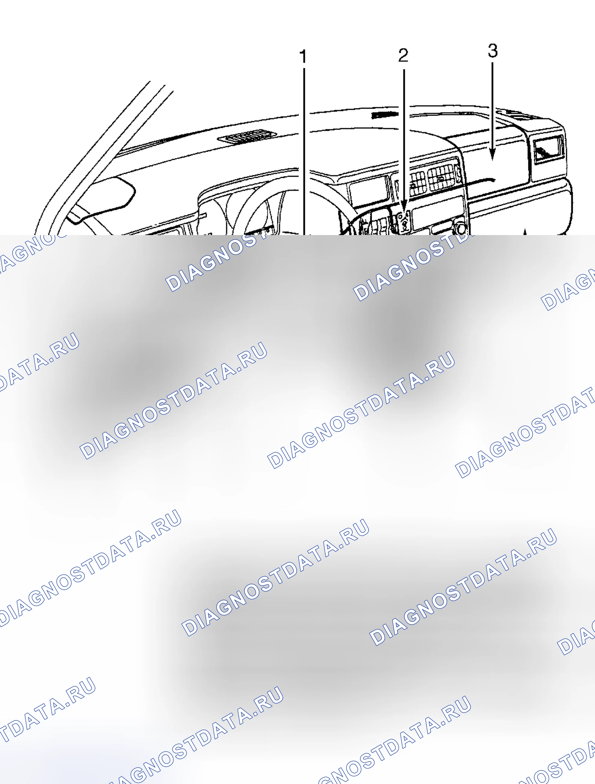 Рис. 5: РАСПОЛОЖЕНИЕ КОМПОНЕНТОВ. Volkswagen EuroVan T4 рестайлинг