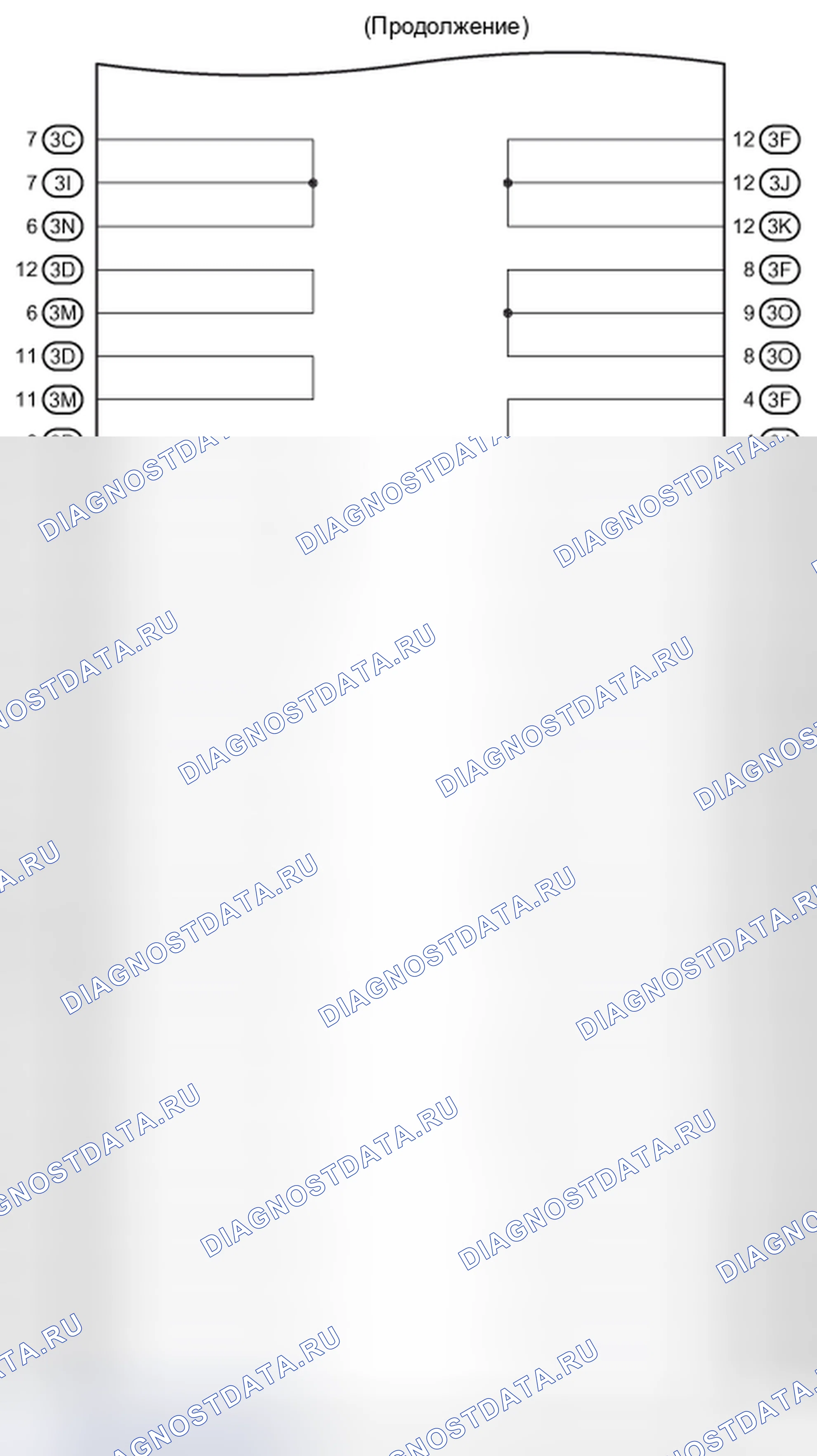 Рис. 313: J / B No3 Схема внутренней цепи (4 из 4). Toyota Camry XV40