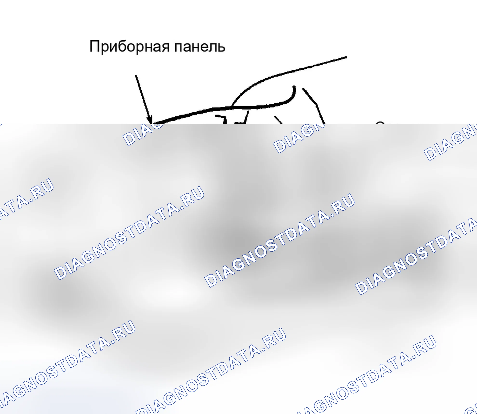 Рис. 2: Идентификация соединителя подушки безопасности со стороны пассажира (Astro и Safari). Dodge Grand Caravan III