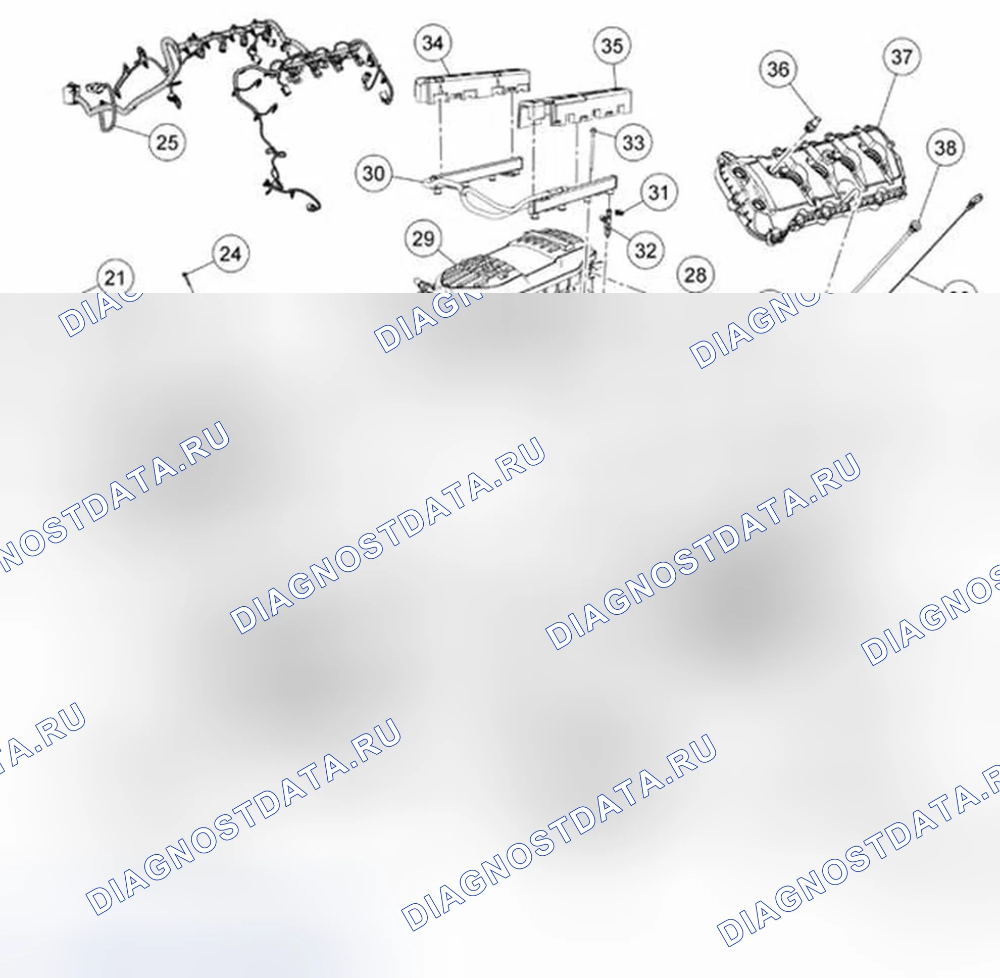 Рис. 581: Двигатель - верхний конец, Boss ® 302. Ford Mustang V рестайлинг 2
