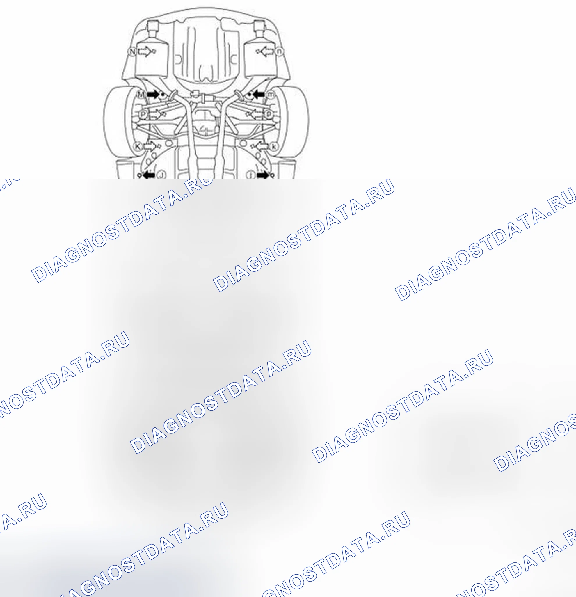 Рис. 191: ТОЧКИ ИЗМЕРЕНИЯ. Infiniti M37 IV