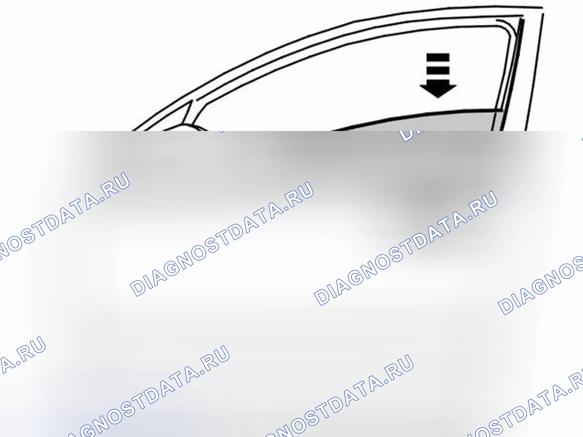 Рис. 287: РЕГУЛИРОВКА ПОЛОЖЕНИЯ ОКНА И ОТСОЕДИНЕНИЕ КАБЕЛЯ АККУМУЛЯТОРА. Volvo S40 II рестайлинг