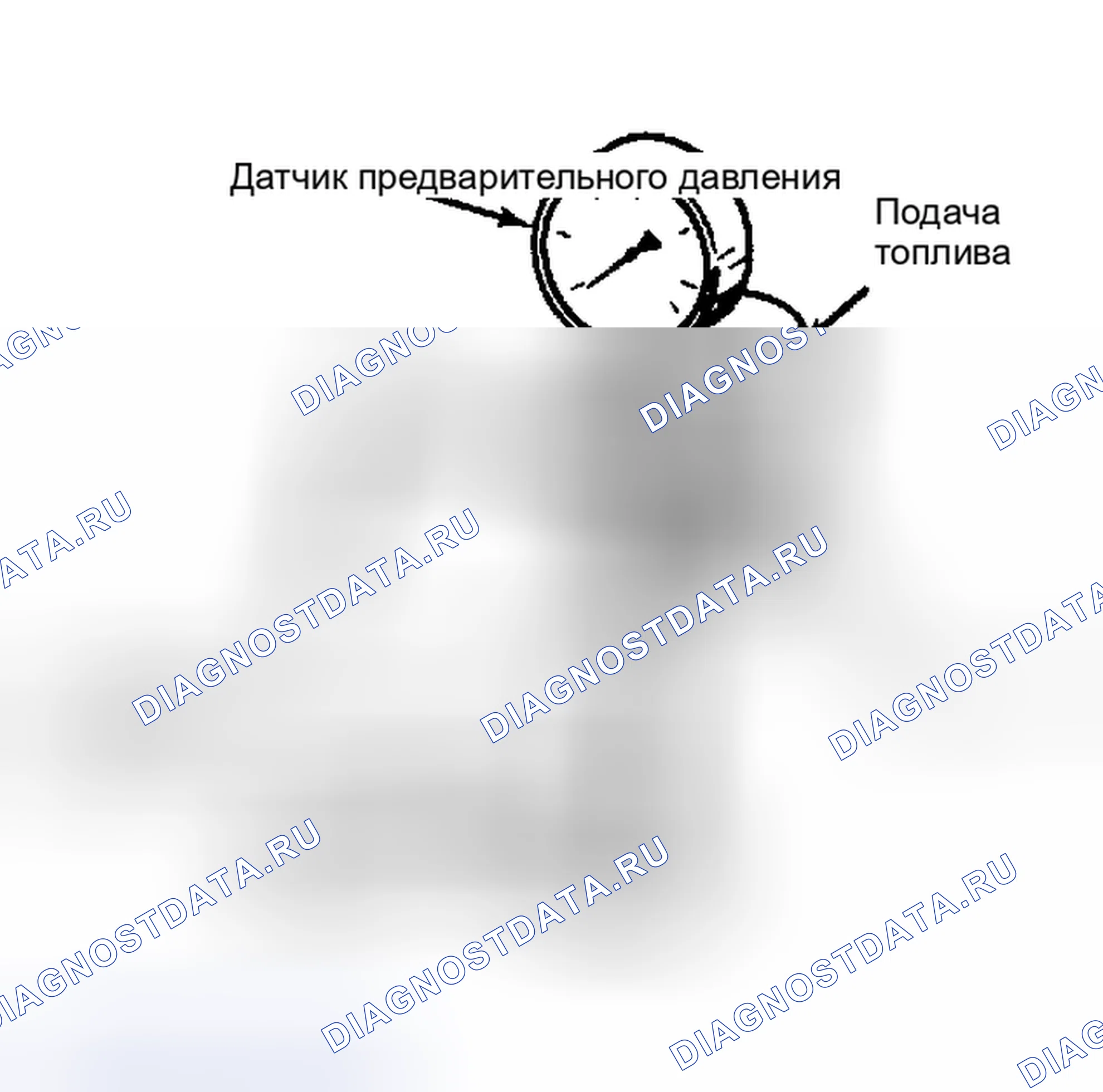 Рис. 26: Тестирование топливных инжекторов Заменить инжекторы, если давление открытия не в пределах.. Peugeot 505 I