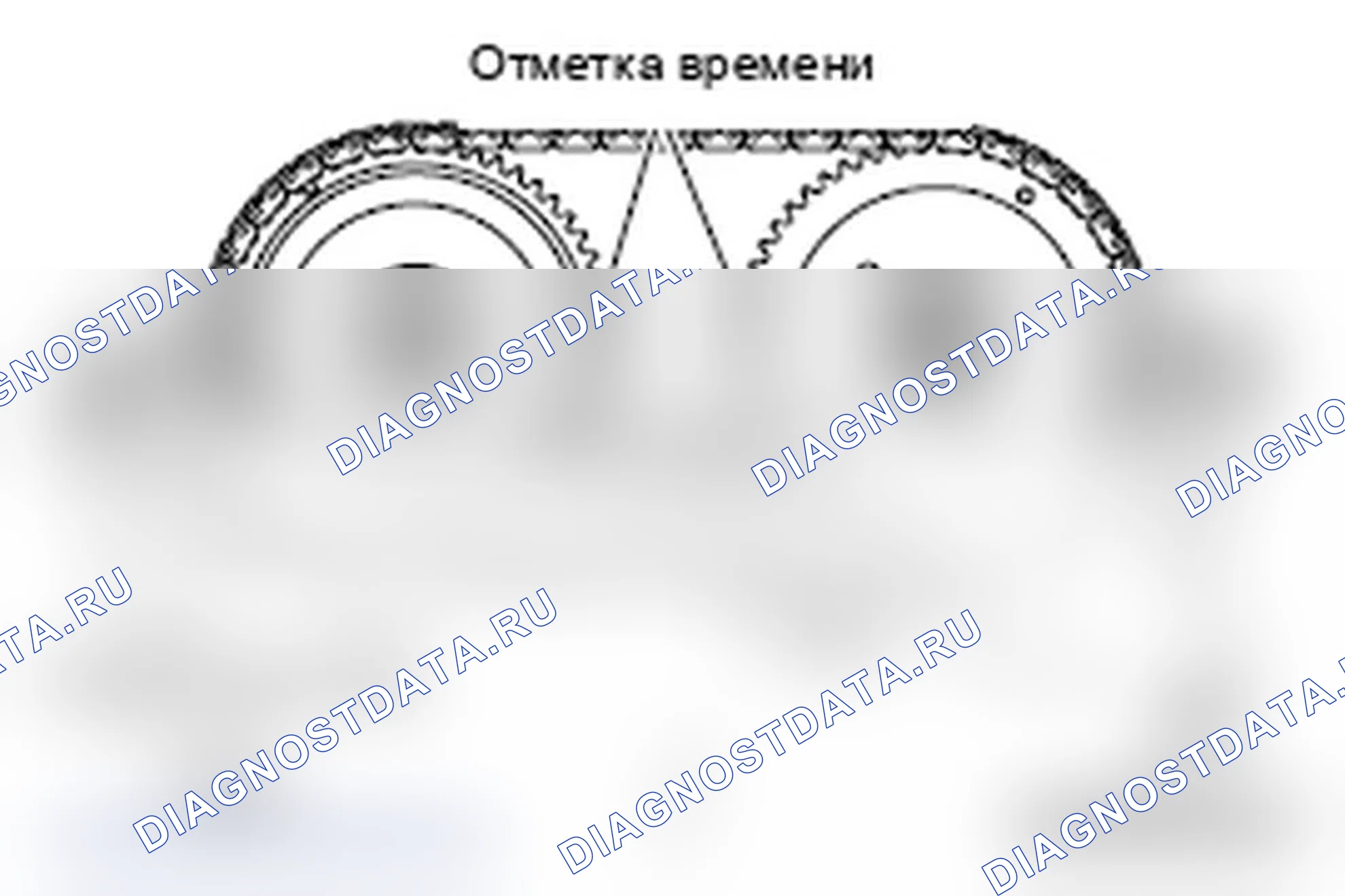 Рис. 170: ВИЗУАЛЬНАЯ ПРОВЕРКА УДЛИНЕНИЯ ЦЕПИ ГРМ. Mitsubishi Lancer Ralliart X рестайлинг