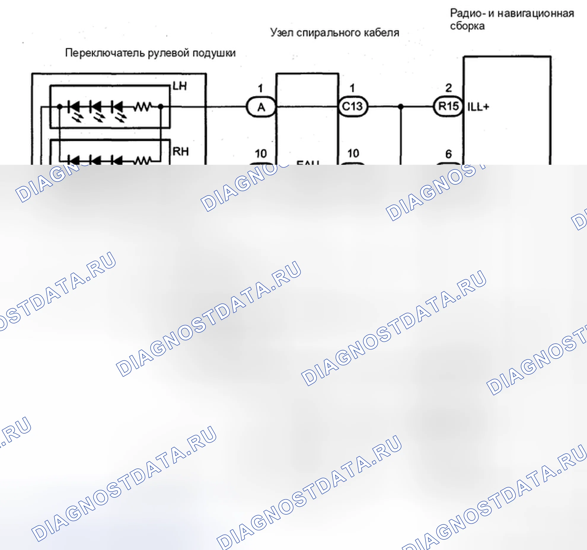 Рис. 204: электросхема. Toyota Sienna II рестайлинг